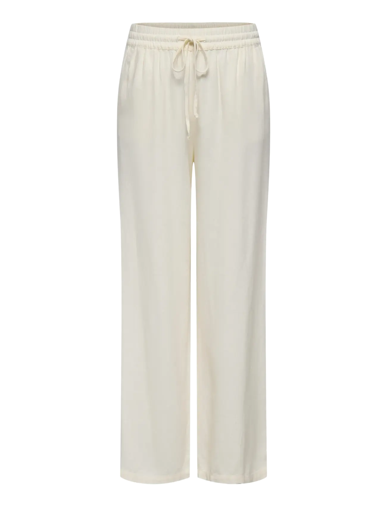 JDY JDYSAY HW LINEN WIDE PANT WVN NOOS - Bukser - SNOW WHITE / white