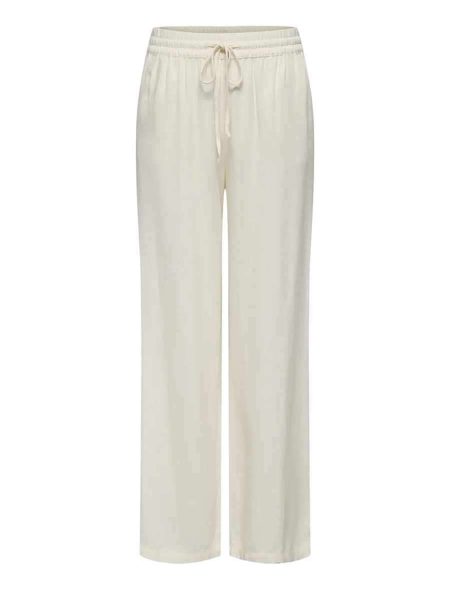 JDY - JDYSAY HW LINEN WIDE PANT WVN NOOS - leinenhosen - snow white - 1