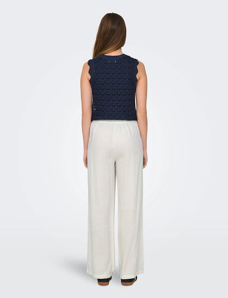 JDY - JDYSAY HW LINEN WIDE PANT WVN NOOS - leinenhosen - snow white - 3