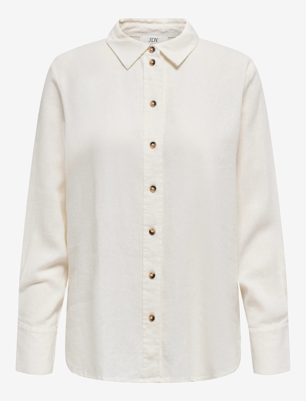 JDY - JDYSAY L/S LINEN LOOSE SHIRT WVN NOOS - langärmlige hemden - snow white - 1