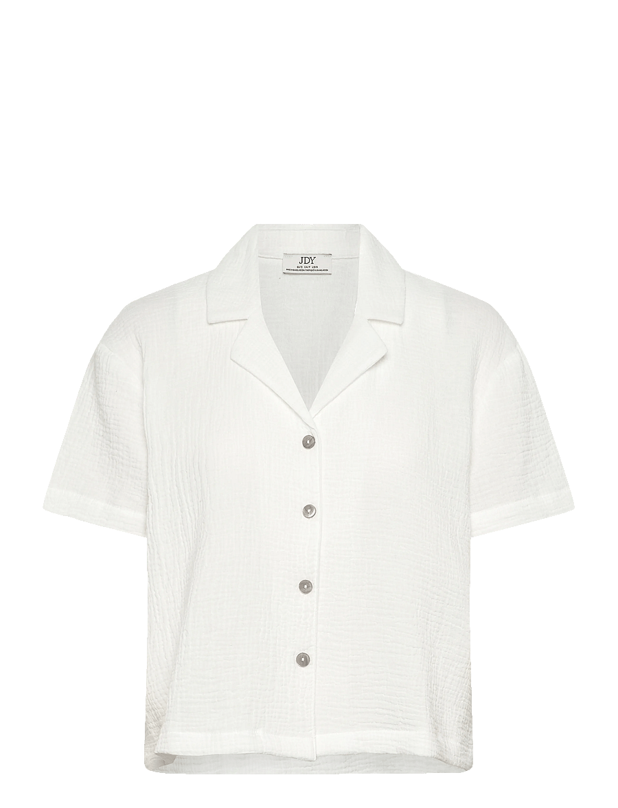 JDY - JDYTHEIS LIFE 2/4 LOOSE SHIRT WVN NOOS - kortærmede skjorter - cloud dancer - 1