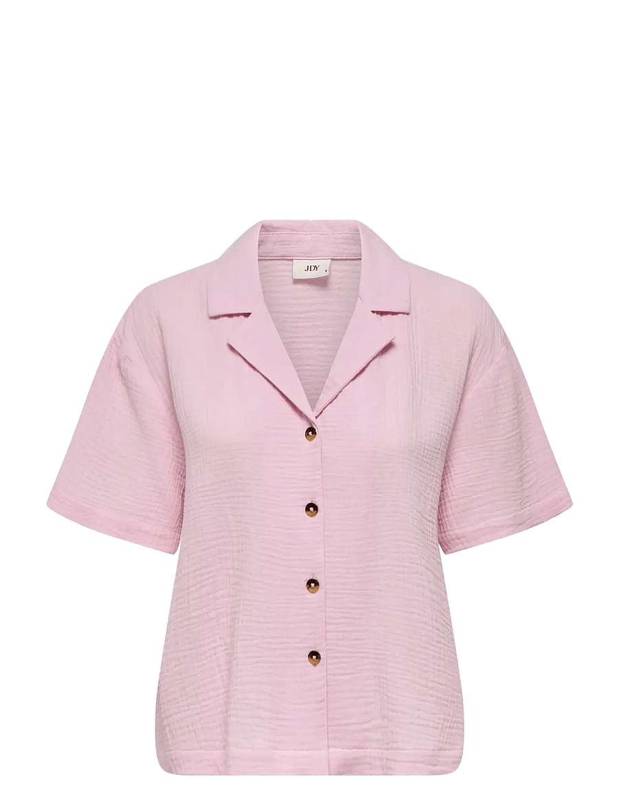 JDY - JDYTHEIS LIFE 2/4 LOOSE SHIRT WVN NOOS - kortærmede skjorter - parfait pink - 1