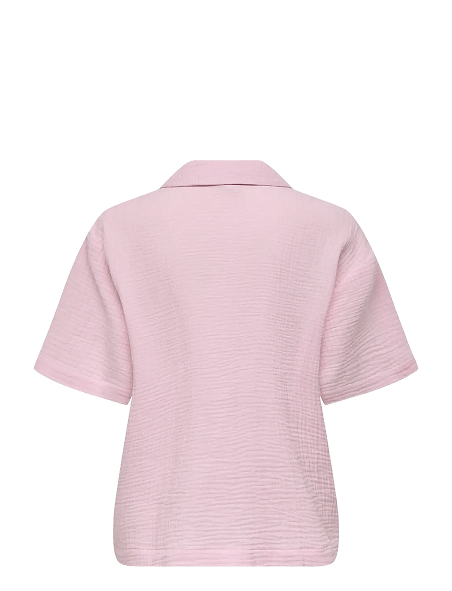 JDY - JDYTHEIS LIFE 2/4 LOOSE SHIRT WVN NOOS - kortærmede skjorter - parfait pink - 2