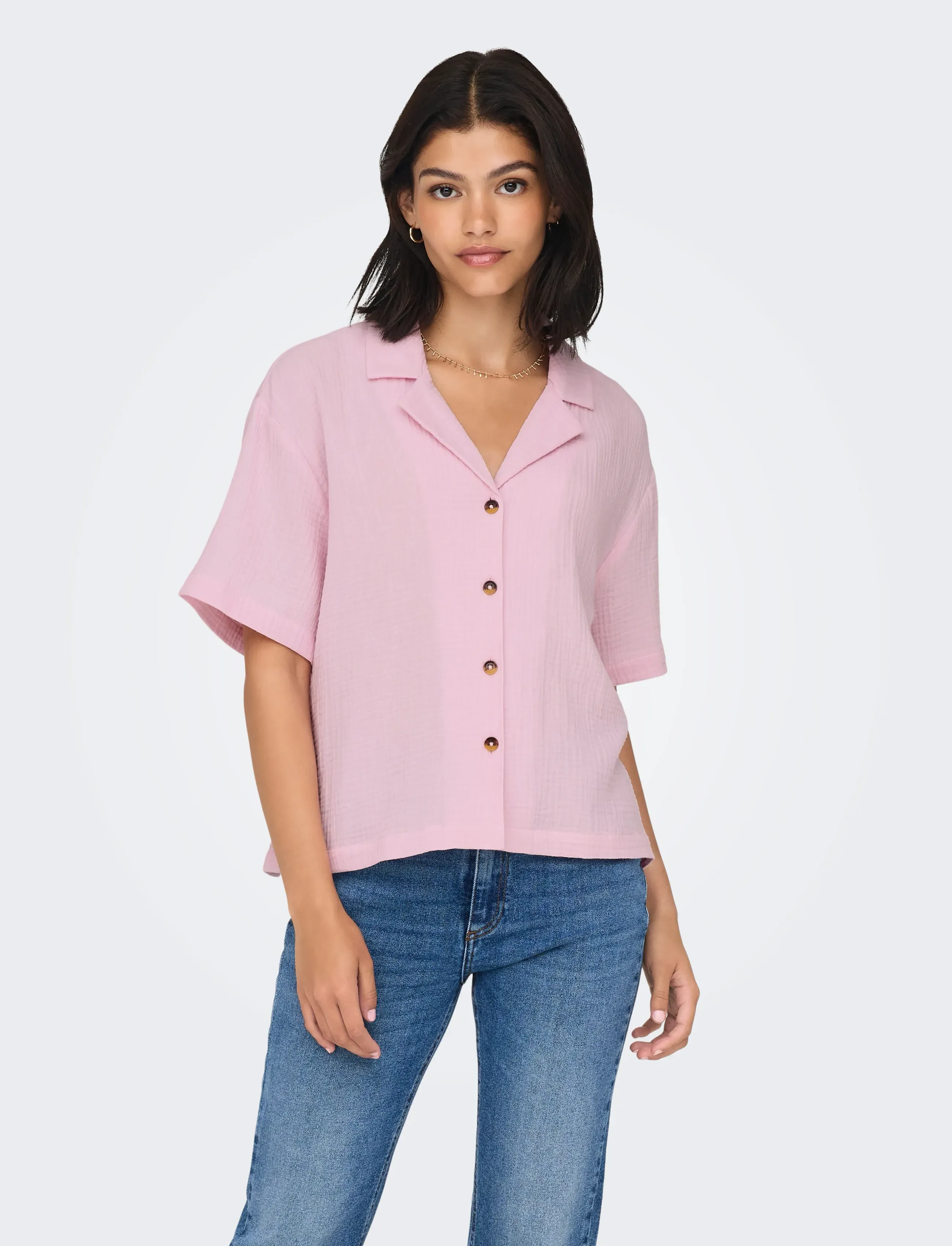 JDY JDYTHEIS LIFE 2/4 LOOSE SHIRT WVN NOOS - Blusen & Hemden - PARFAIT PINK / pink/rose