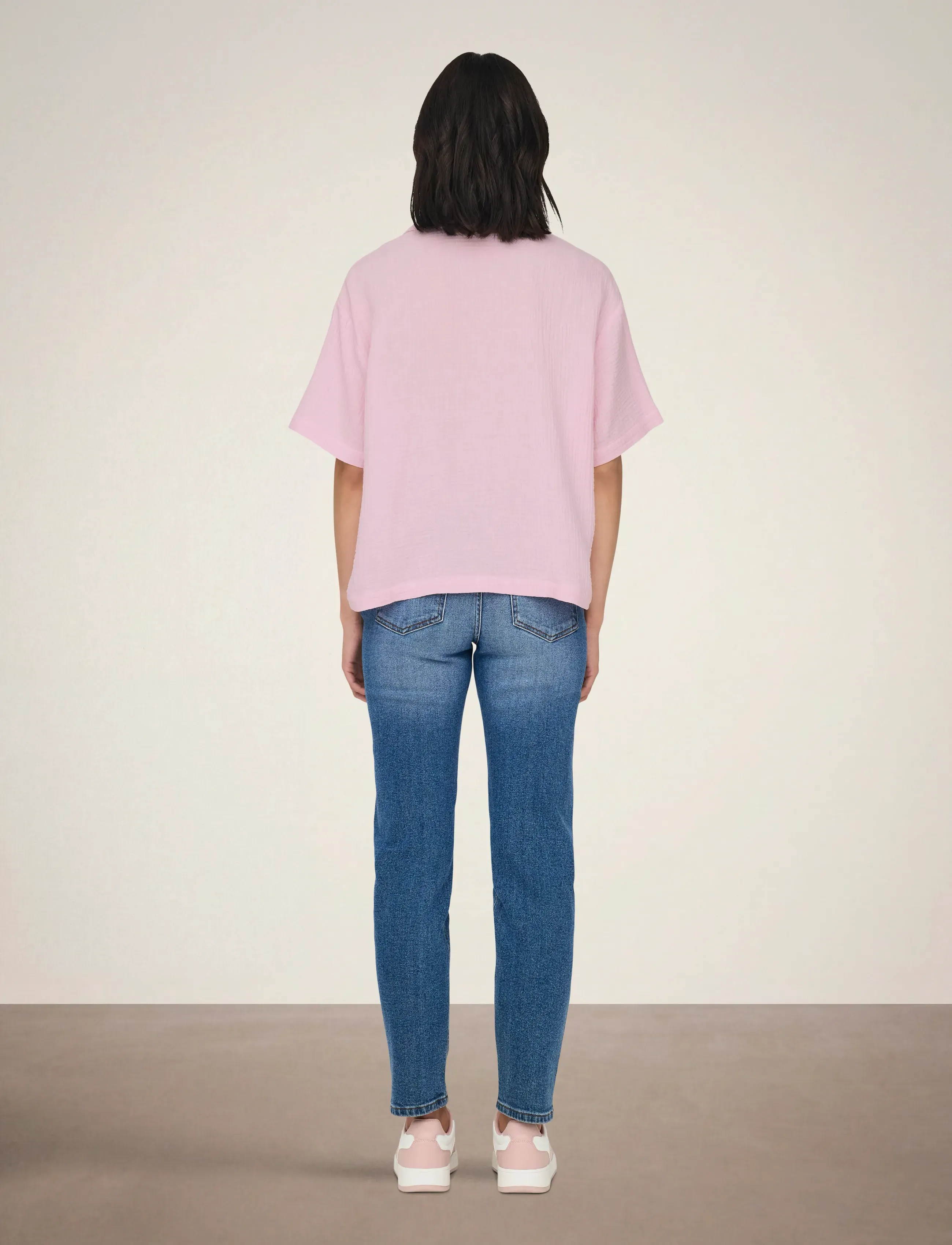 JDY - JDYTHEIS LIFE 2/4 LOOSE SHIRT WVN NOOS - kortærmede skjorter - parfait pink - 3