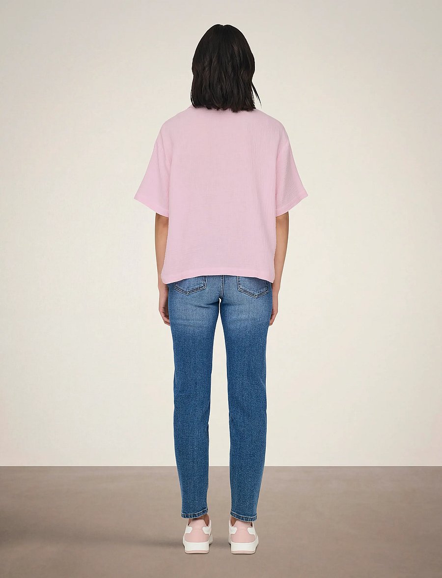 JDY - JDYTHEIS LIFE 2/4 LOOSE SHIRT WVN NOOS - kortærmede skjorter - parfait pink - 3