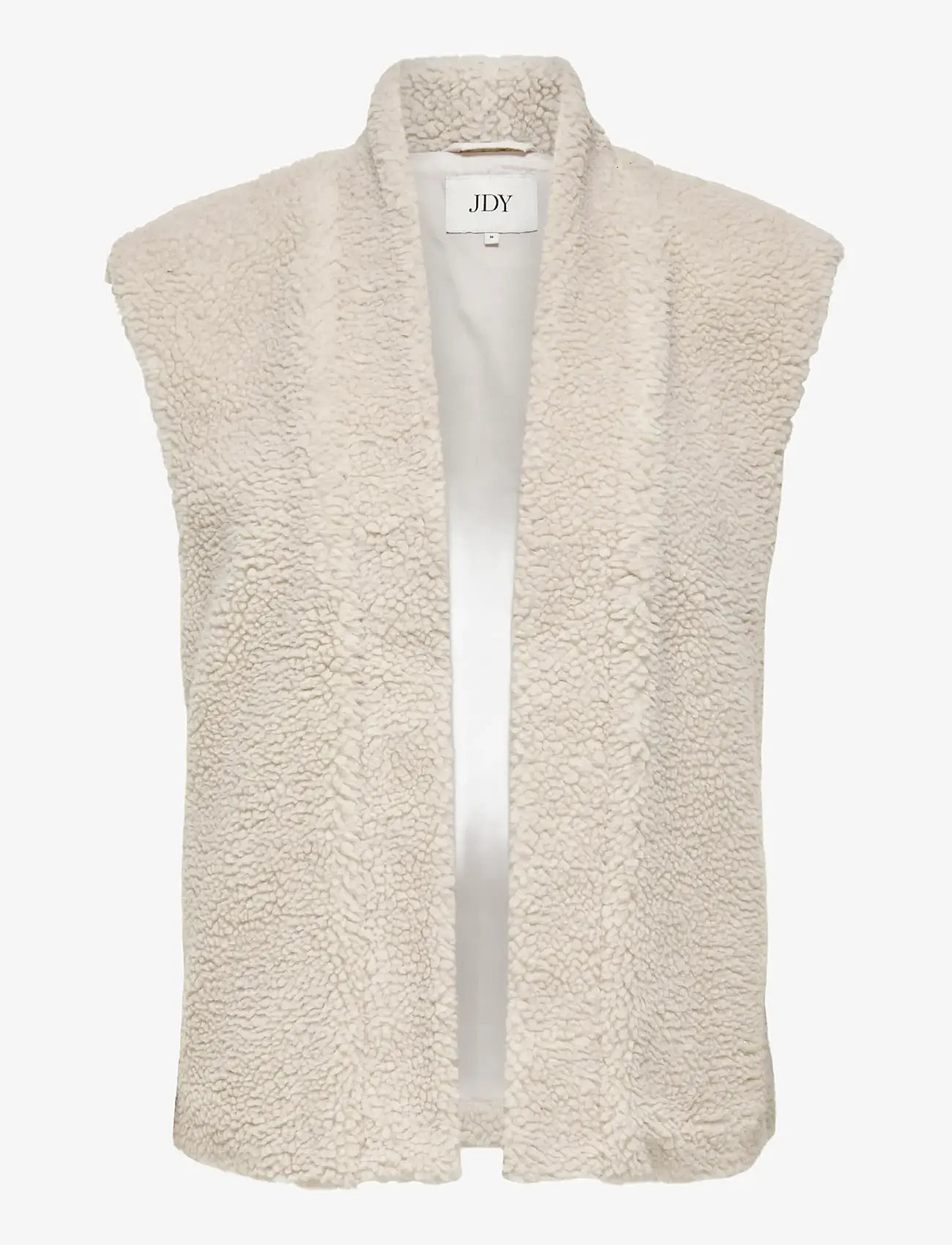 JDY - JDYBIRDY LIFE TEDDY OPEN VEST OTW NOOS - herbstliche kleidung - pumice stone - 0