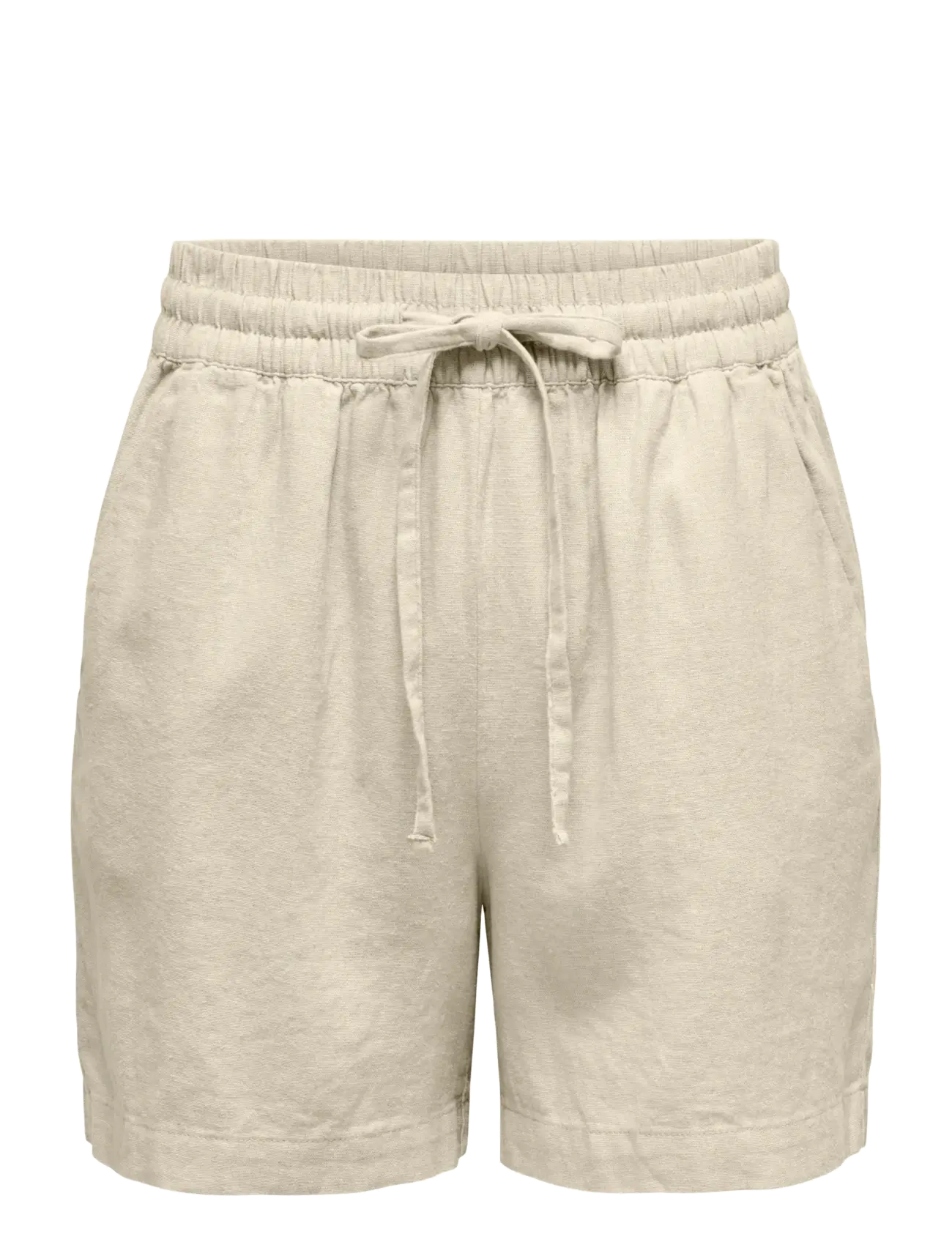 JDY Jdysay Hw Linen String Shorts Wvn Noos Beige - M - Damen