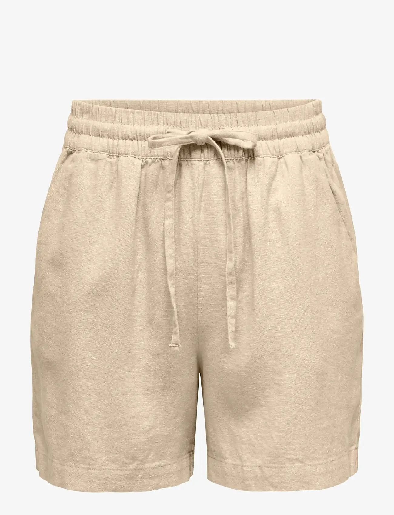 JDY - JDYSAY HW LINEN STRING SHORTS WVN - lowest prices - oatmeal - 0