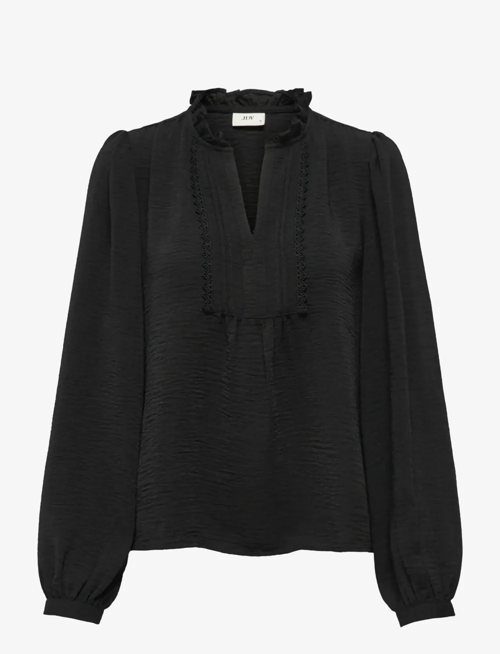 JDY - JDYRACHEL LIFE L/S PINTUCK TOP WVN NOOS - blūzes ar garām piedurknēm - black - 1