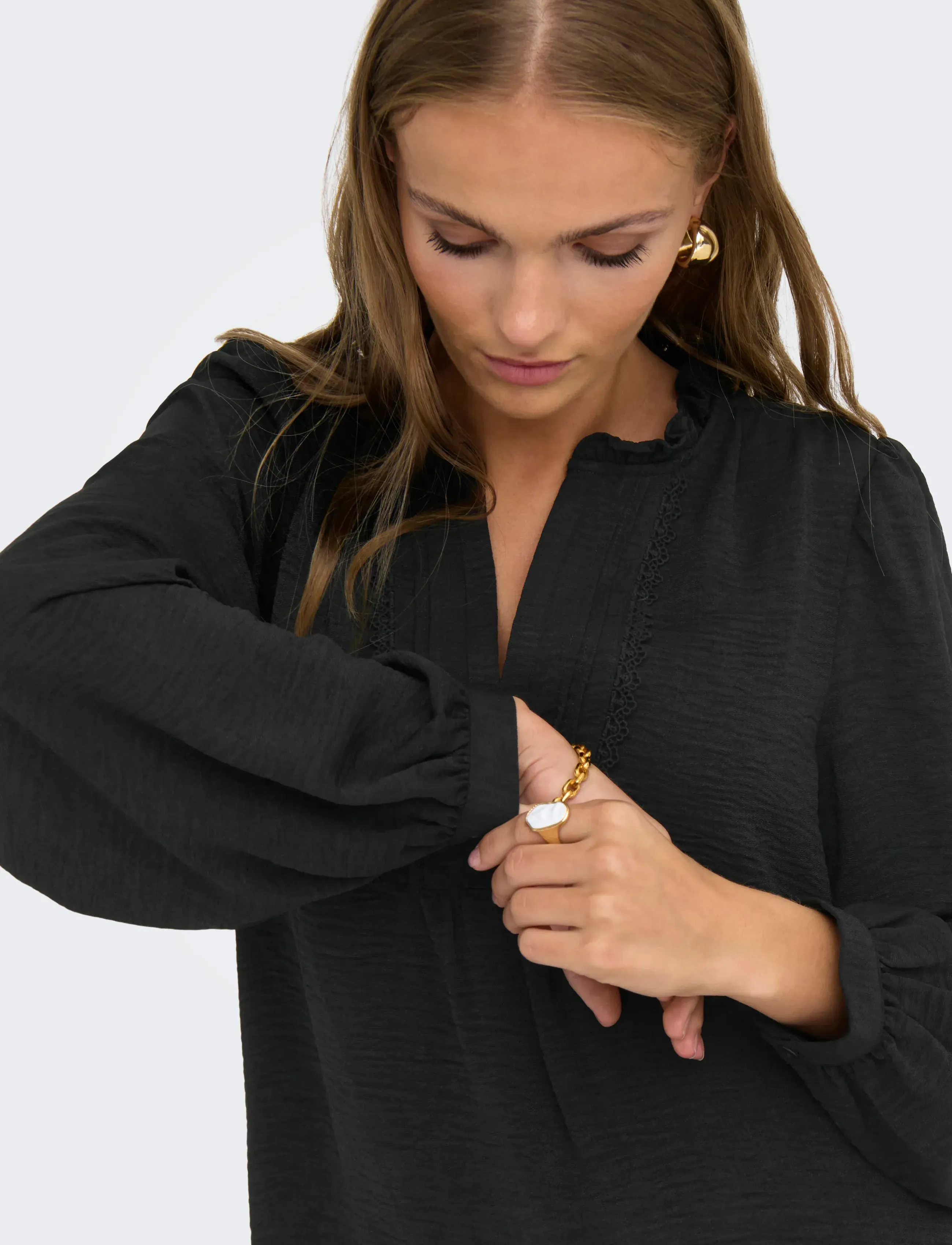 JDY Jdyrachel Life L/S Pintuck Top Wvn Noos blusar dam – bild 5