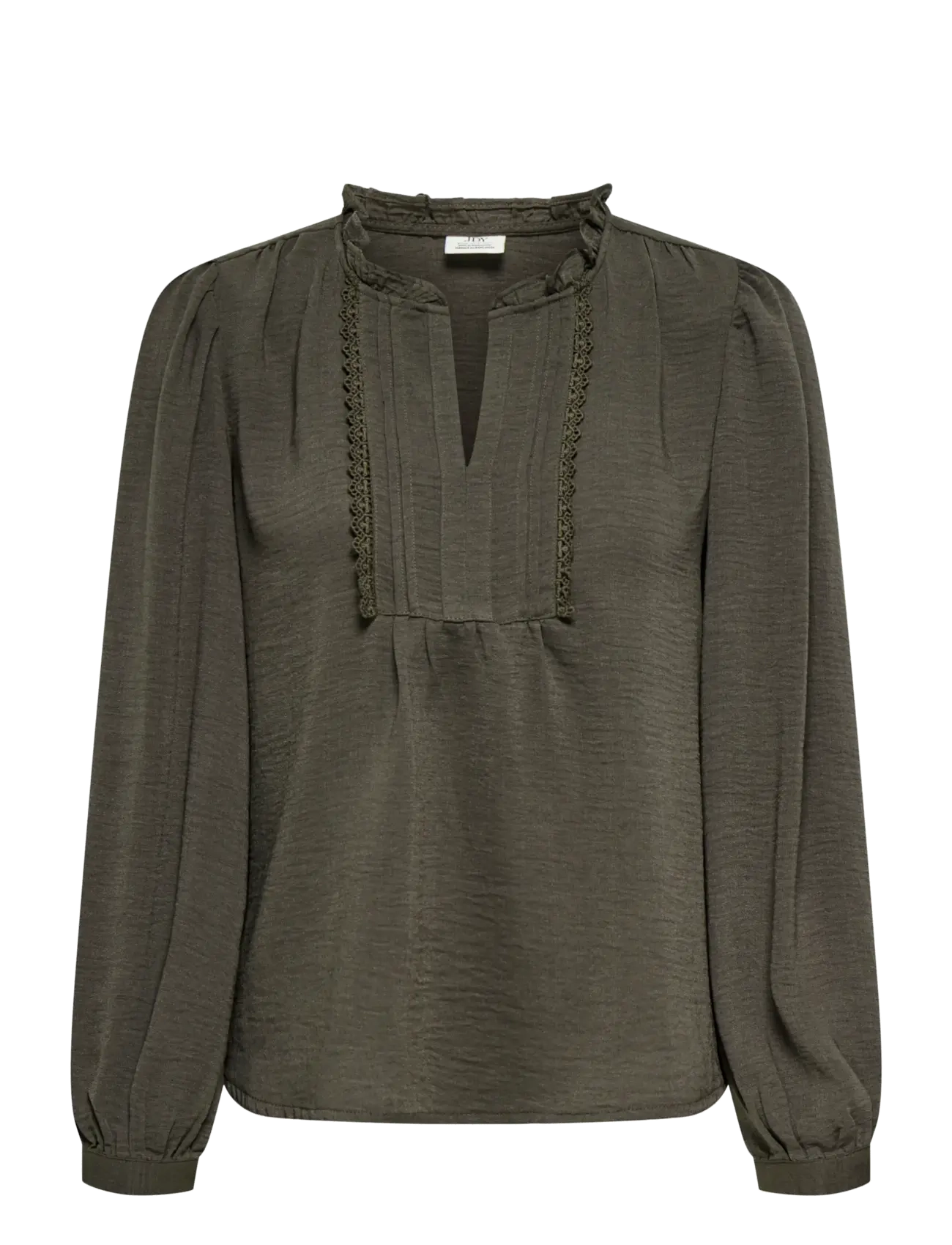 JDY JDYRACHEL LIFE L/S PINTUCK TOP WVN NOOS - Blusen & Hemden - BLACK OLIVE / khaki/green