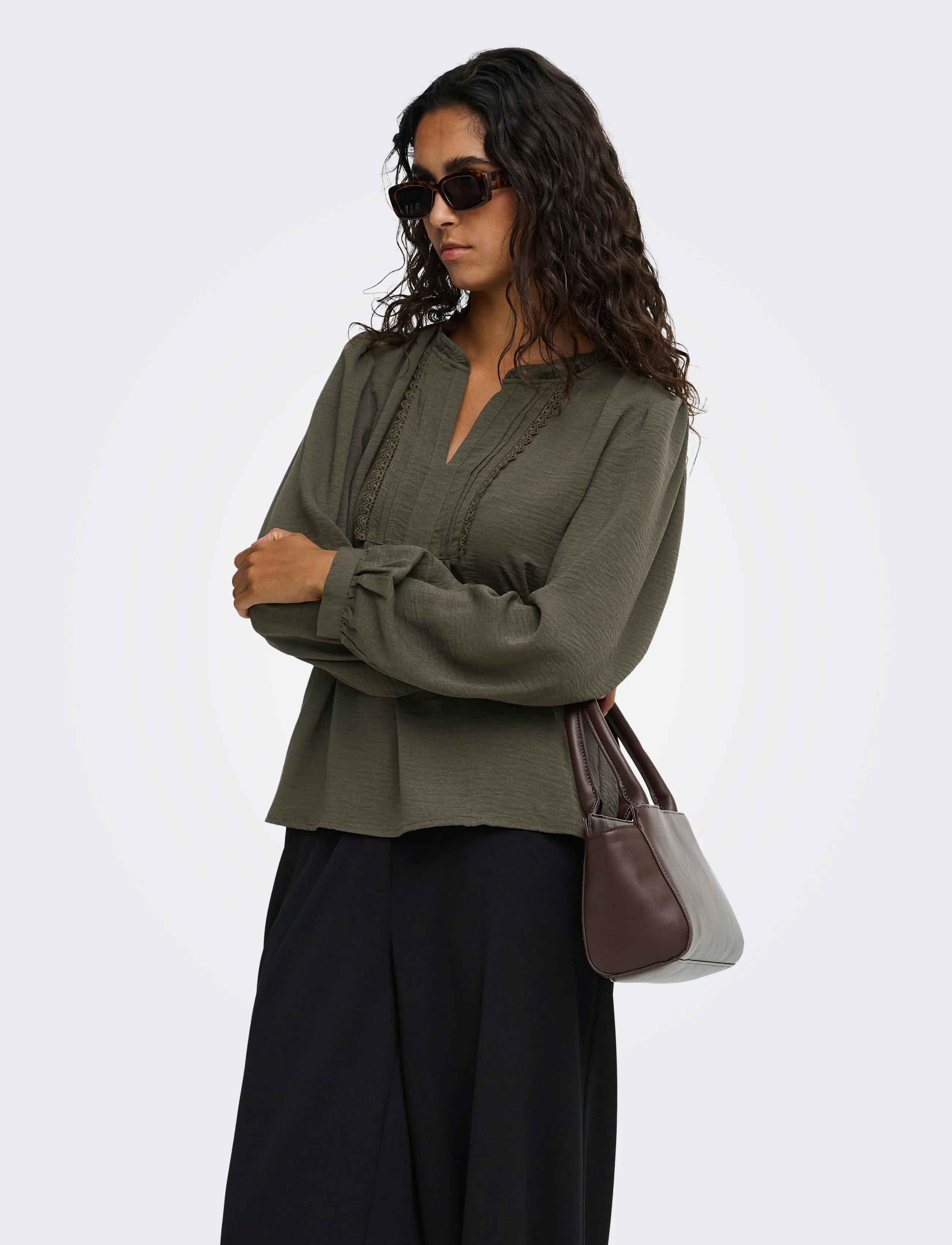 Jdyrachel Life L/S Pintuck Top Wvn Noos
