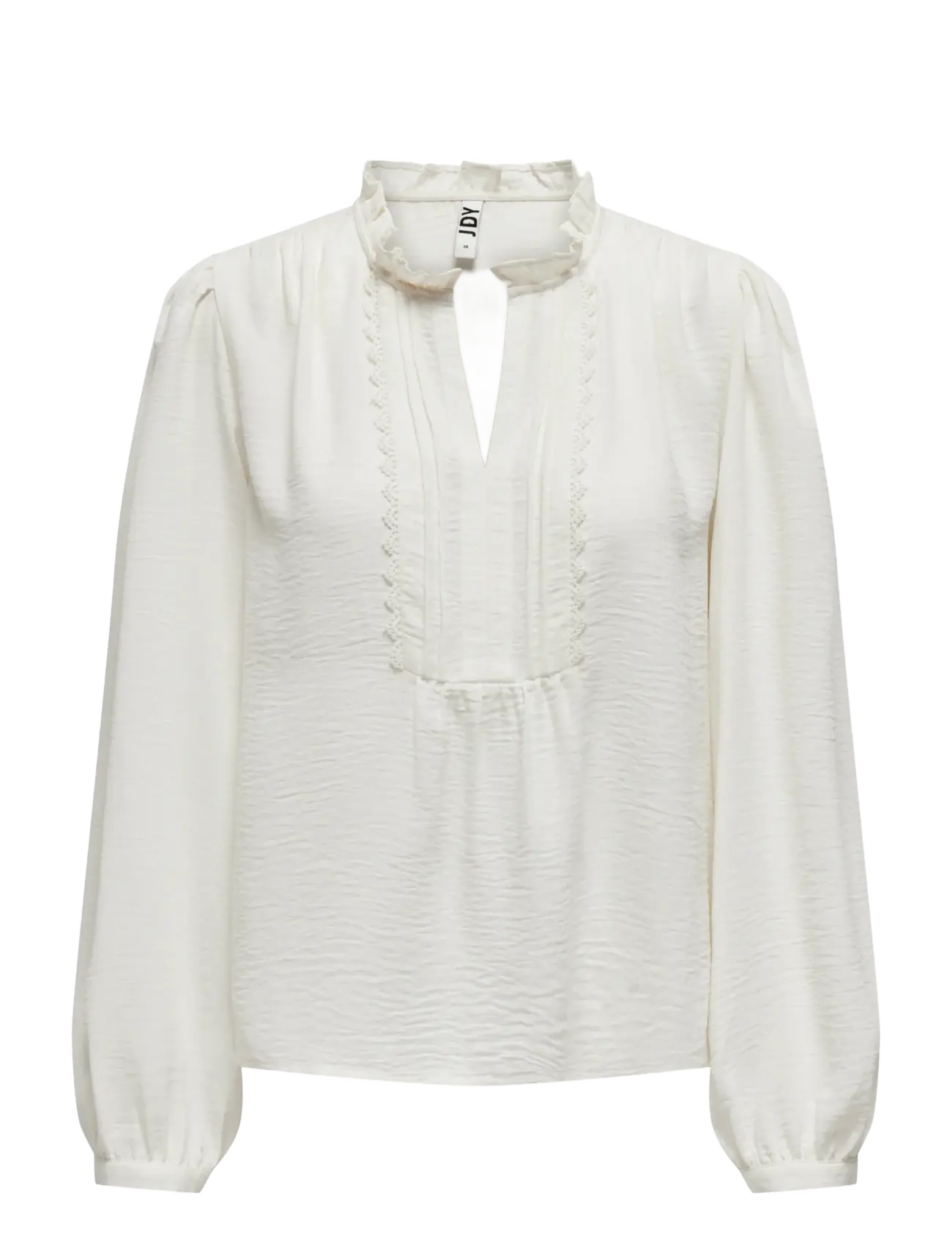 JDY - JDYRACHEL LIFE L/S PINTUCK TOP WVN NOOS - langärmlige blusen - cloud dancer - 1