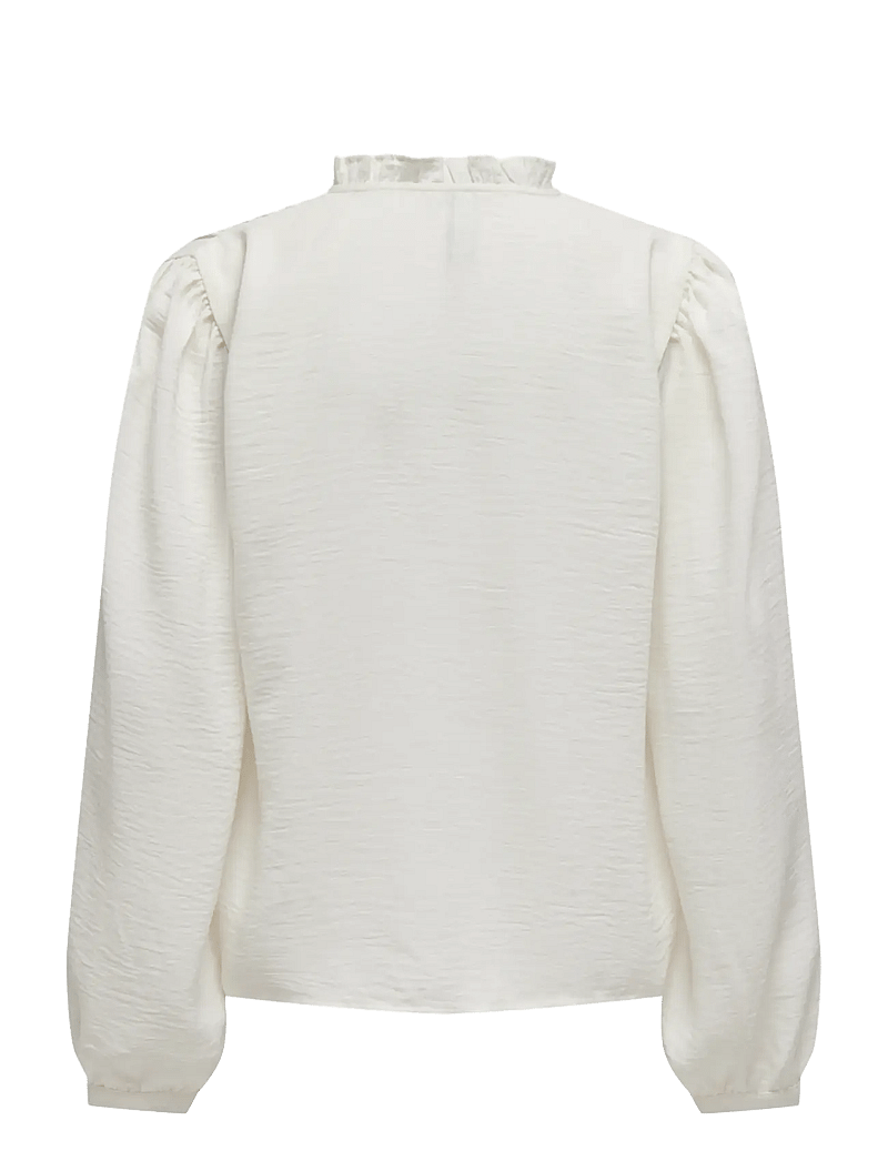 JDY - JDYRACHEL LIFE L/S PINTUCK TOP WVN NOOS - långärmade blusar - cloud dancer - 2