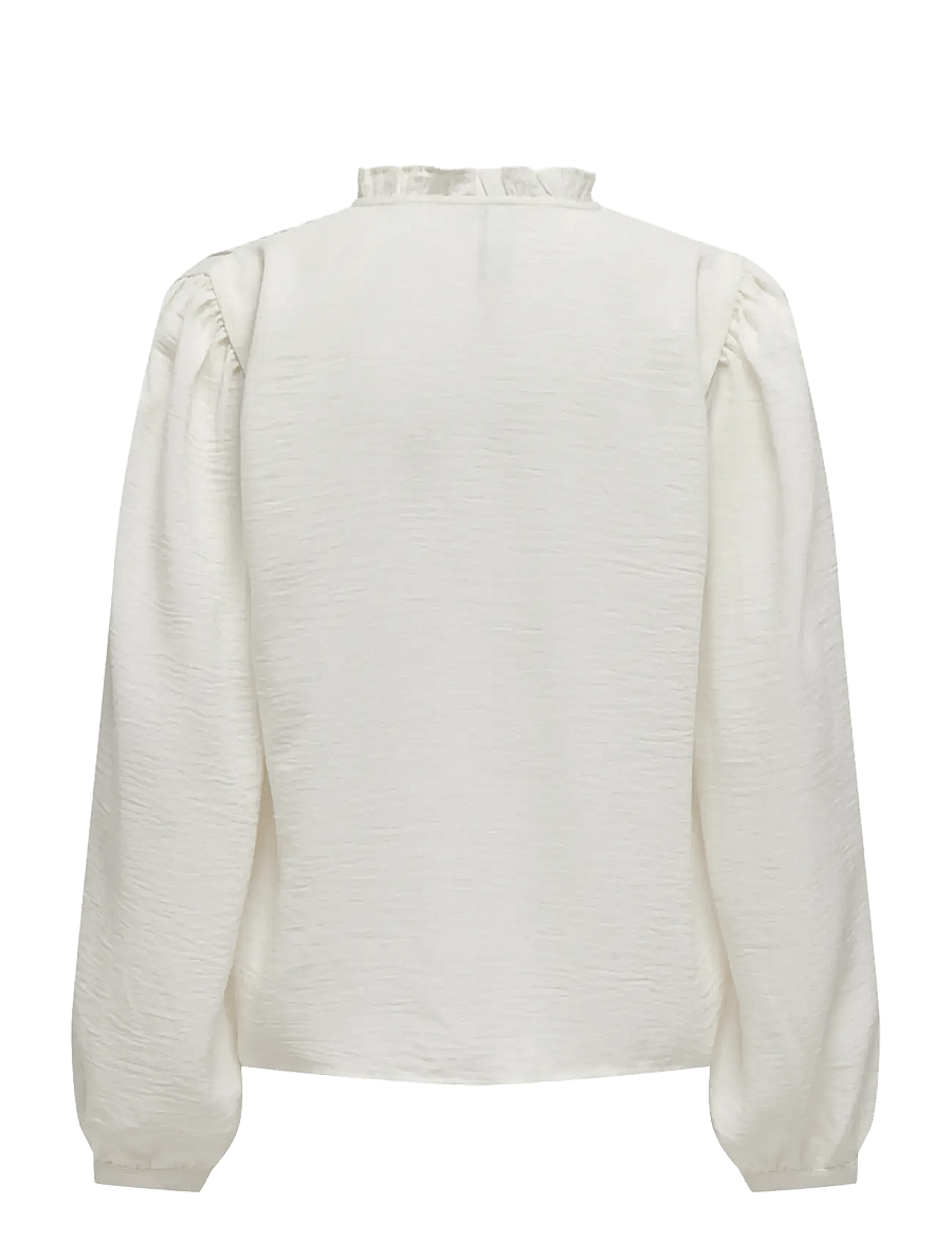 JDY - JDYRACHEL LIFE L/S PINTUCK TOP WVN NOOS - langärmlige blusen - cloud dancer - 2