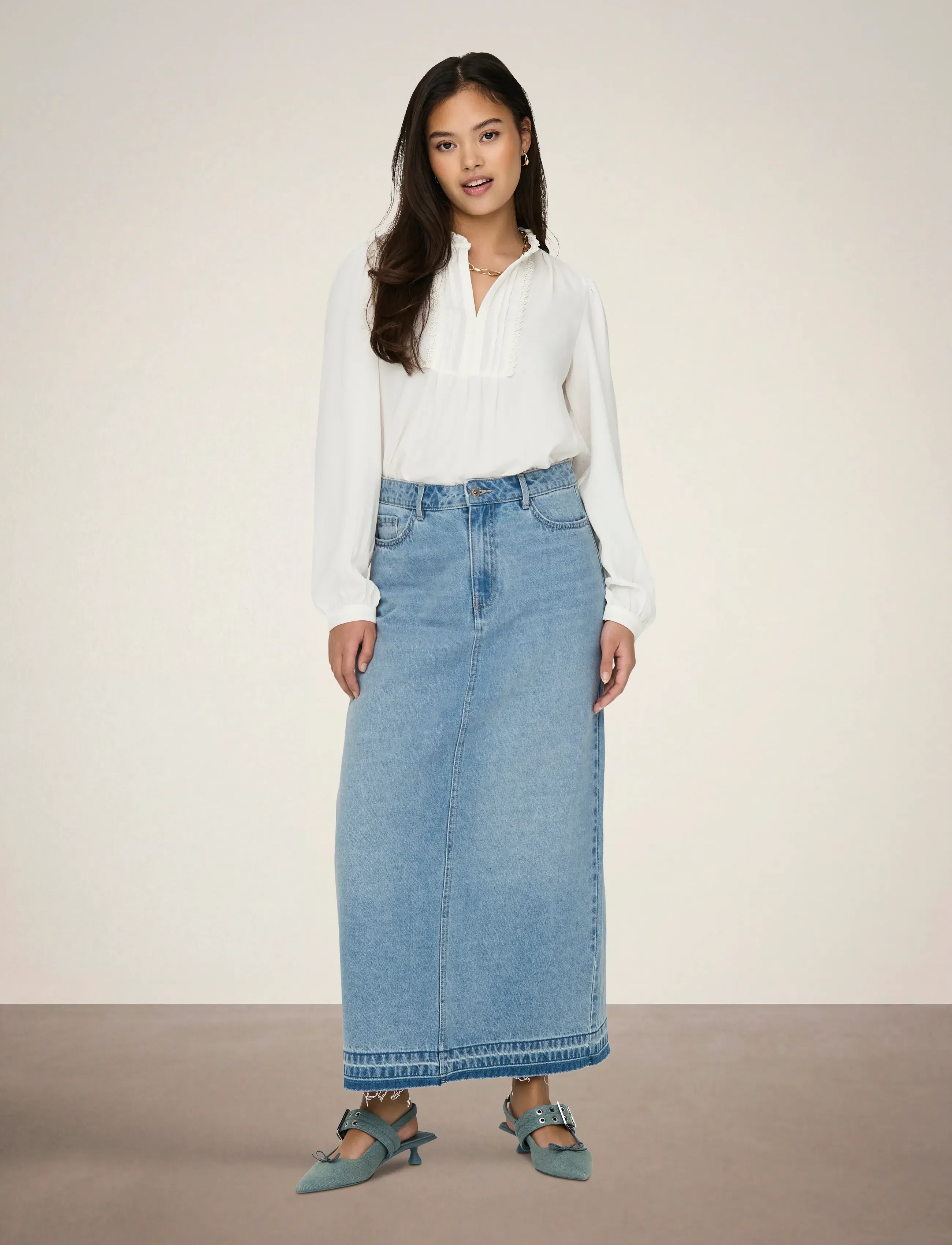 JDY - JDYRACHEL LIFE L/S PINTUCK TOP WVN NOOS - langärmlige blusen - cloud dancer - 4