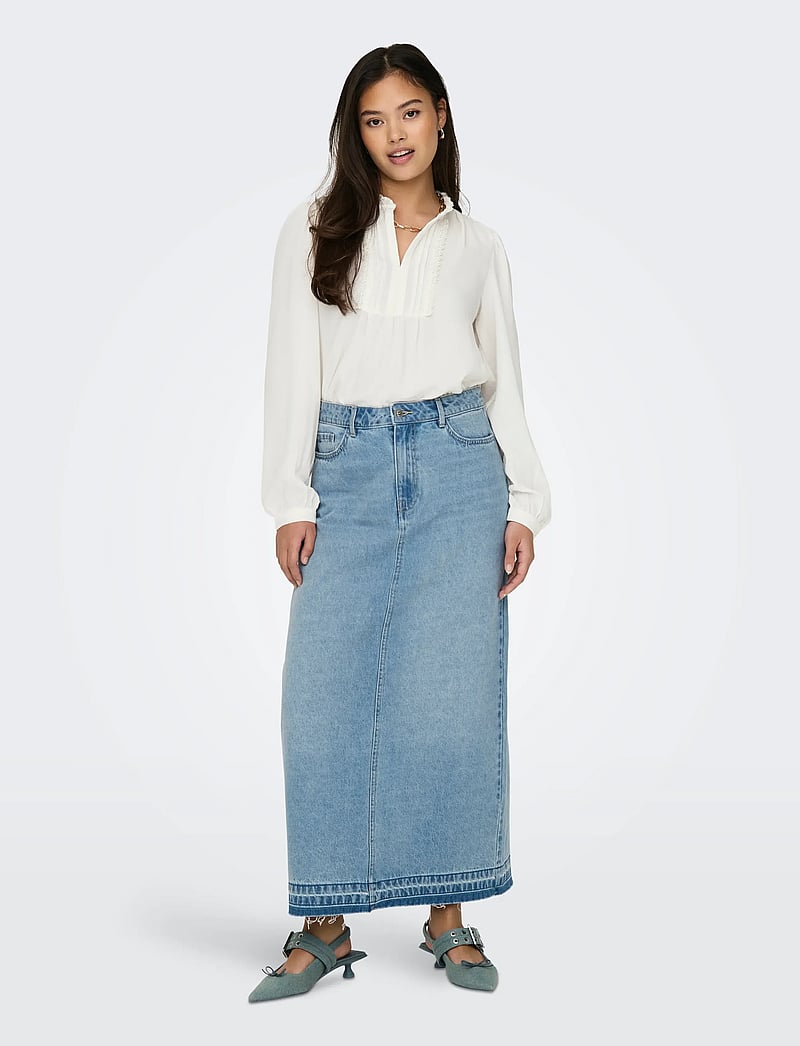 JDY - JDYRACHEL LIFE L/S PINTUCK TOP WVN NOOS - långärmade blusar - cloud dancer - 5