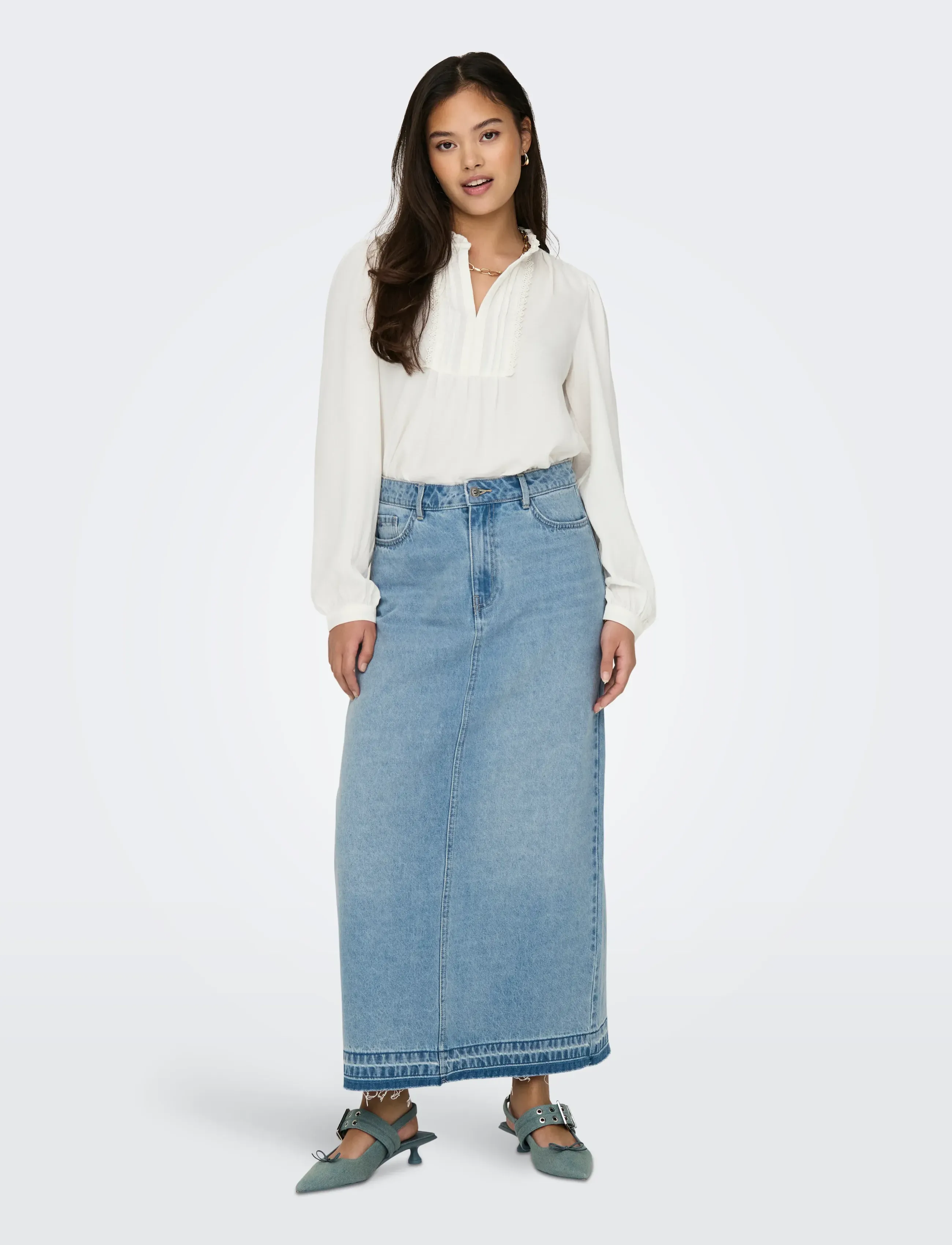 JDY - JDYRACHEL LIFE L/S PINTUCK TOP WVN NOOS - langärmlige blusen - cloud dancer - 5