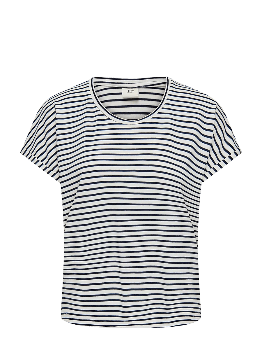 JDY - JDYSISSY S/S O-NECK TOP JRS NOOS - t-shirts - cloud dancer - 1