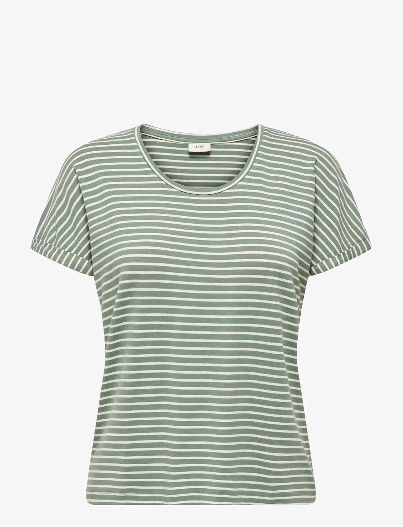 JDY - JDYSISSY S/S O-NECK TOP JRS NOOS - t-shirts - sea spray - 1