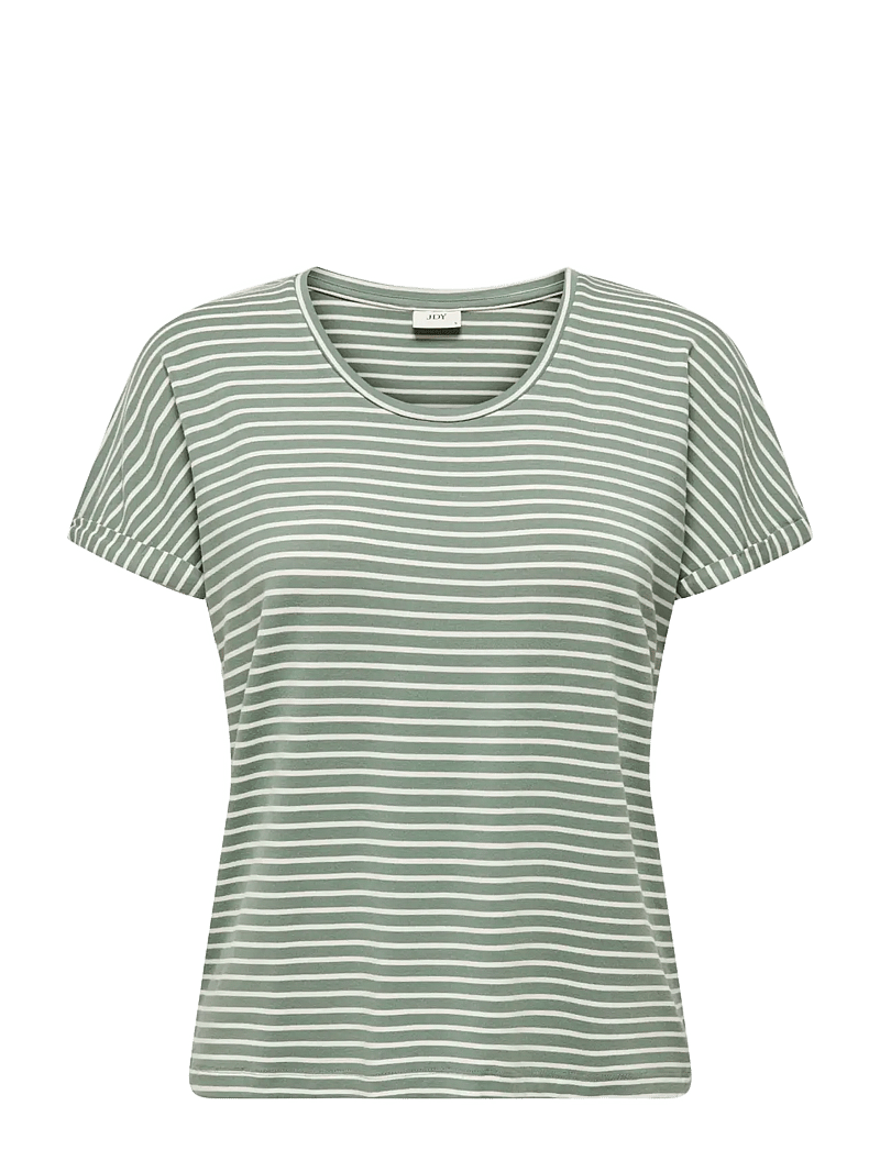 JDY - JDYSISSY S/S O-NECK TOP JRS NOOS - t-shirts - sea spray - 1