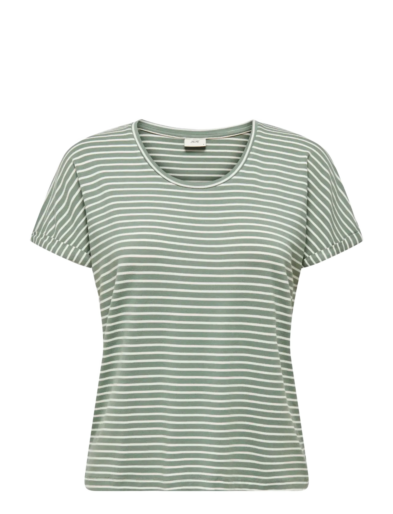 JDY JDYSISSY S/S O-NECK TOP JRS NOOS - Riided - SEA SPRAY / green