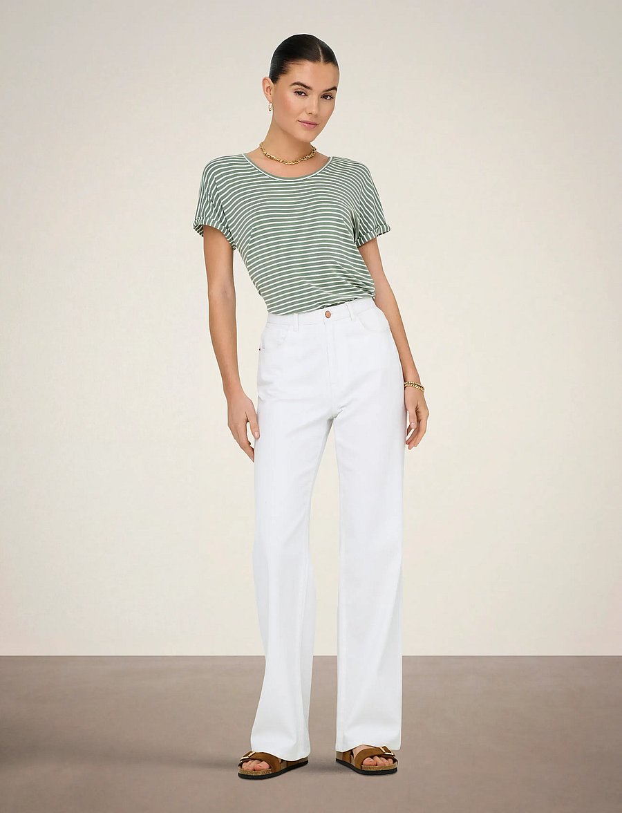 JDY - JDYSISSY S/S O-NECK TOP JRS NOOS - t-shirts - sea spray - 4