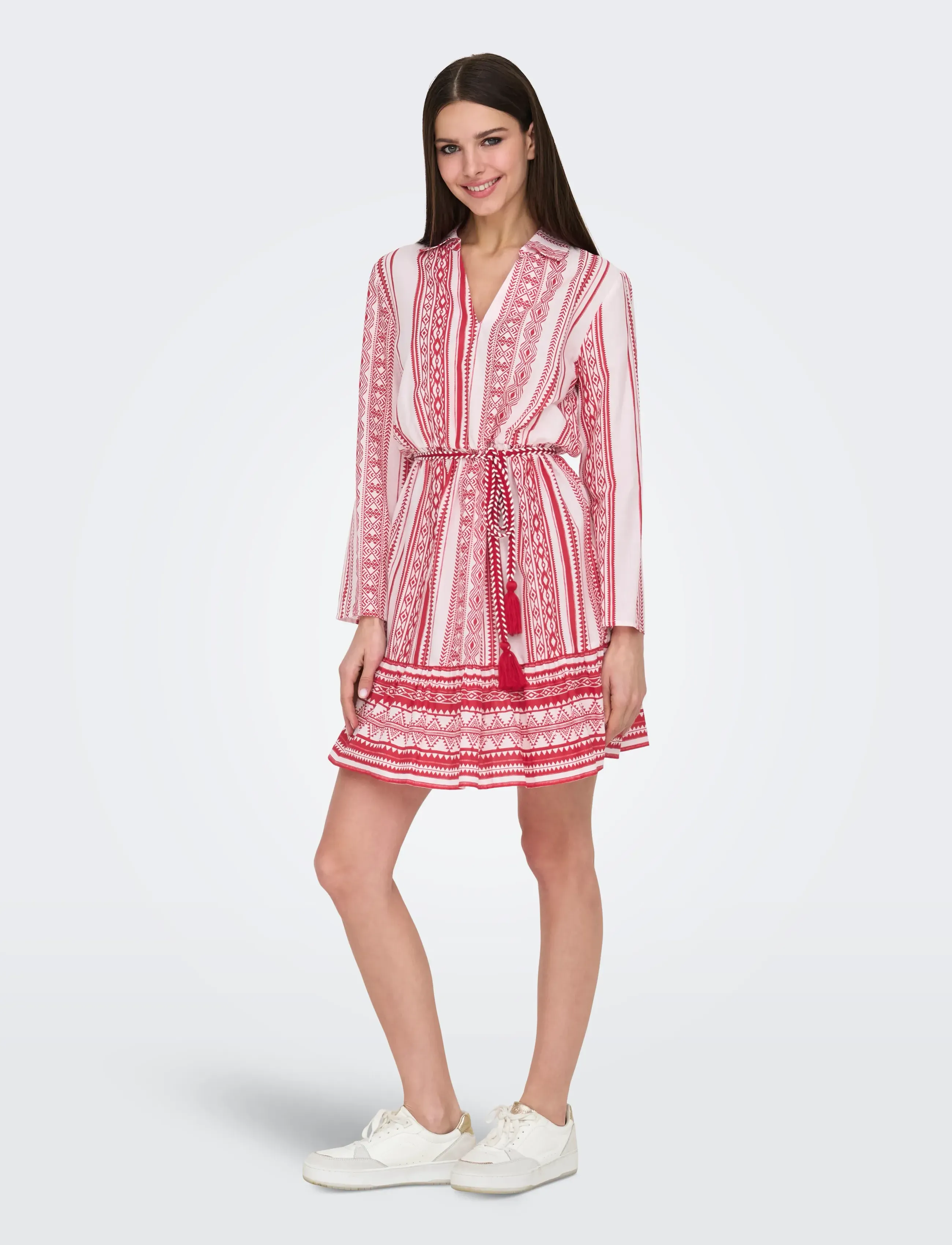 JDY JDYANNA 7/8 DRESS WVN NOOS - Shirt Dresses - CLOUD DANCER / pink/rose