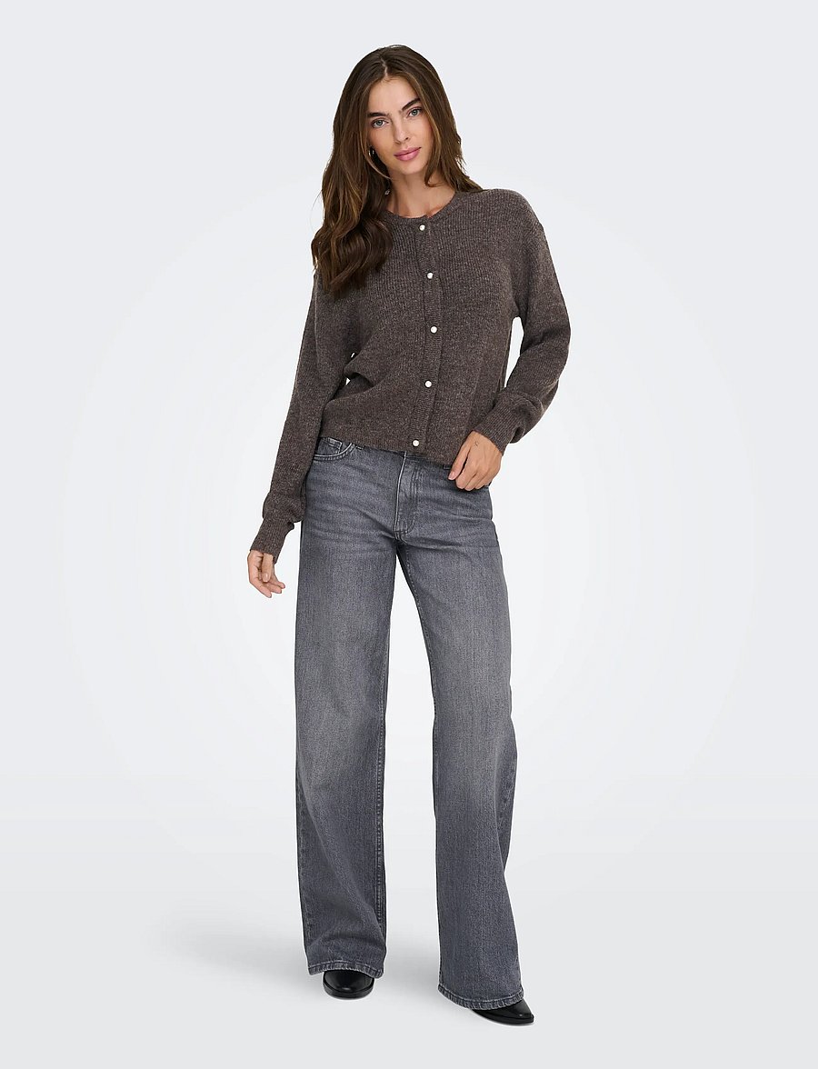 JDY - JDYLUMI L/S BUTTON CARDIGA KNT NOOS - cardigans - bracken - 0