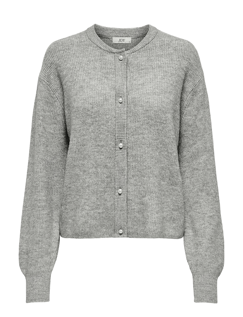 JDY - JDYLUMI LIFE L/S BUTTON CARDIGA KNT NOOS - cardigans - medium grey melange - 1