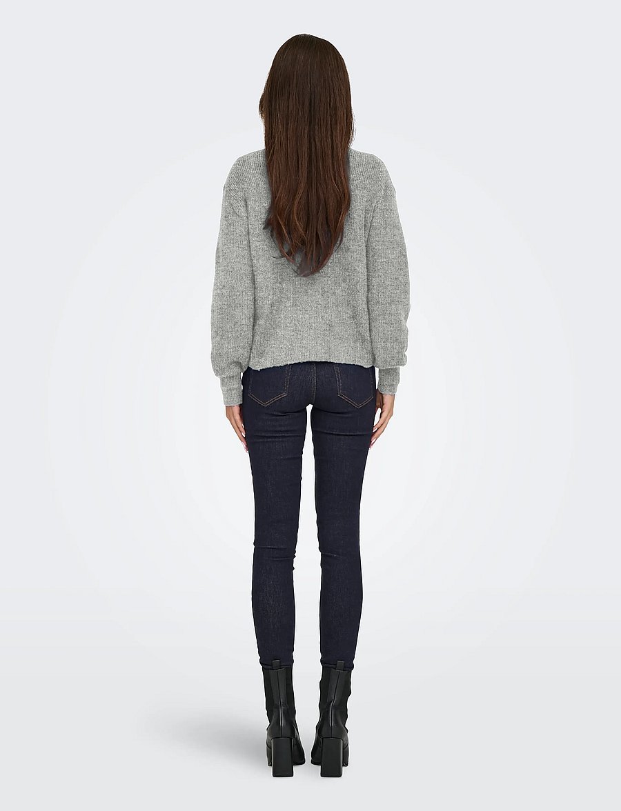 JDY - JDYLUMI L/S BUTTON CARDIGA KNT NOOS - cardigans - medium grey melange - 3