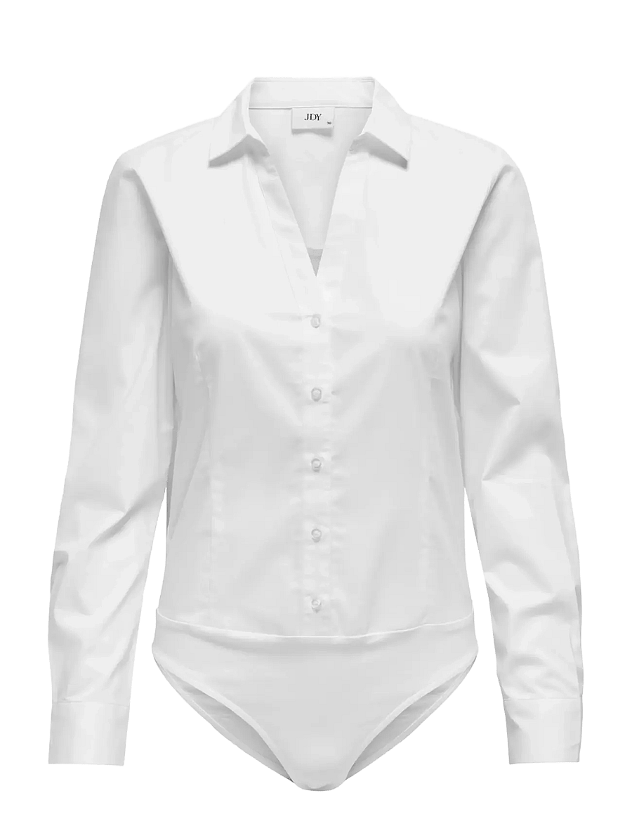 JDY - JDYMIO L/S BODYSTOCKING WVN NOOS - white - 1
