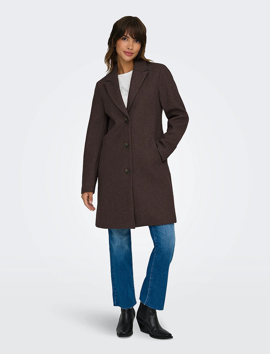 JDY - JDYECHO COAT OTW NOOS - chocolate torte - 0