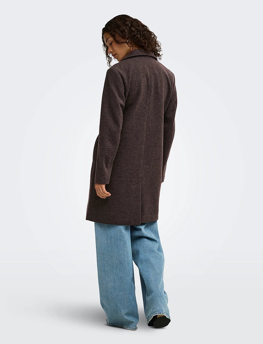 JDY - JDYECHO COAT OTW NOOS - vinterjackor - chocolate torte - 3