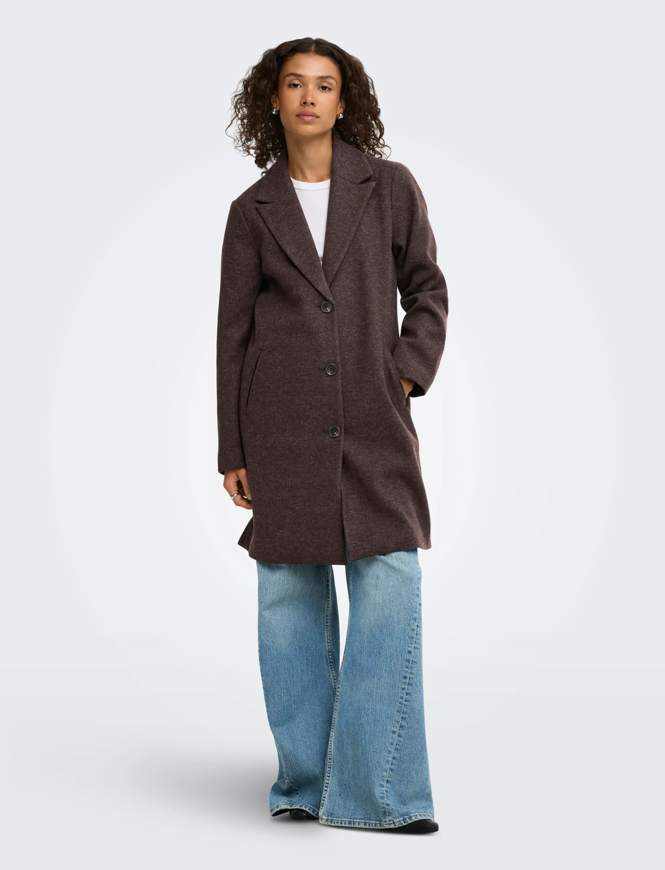 JDY - JDYECHO COAT OTW NOOS - wintermäntel - chocolate torte - 4