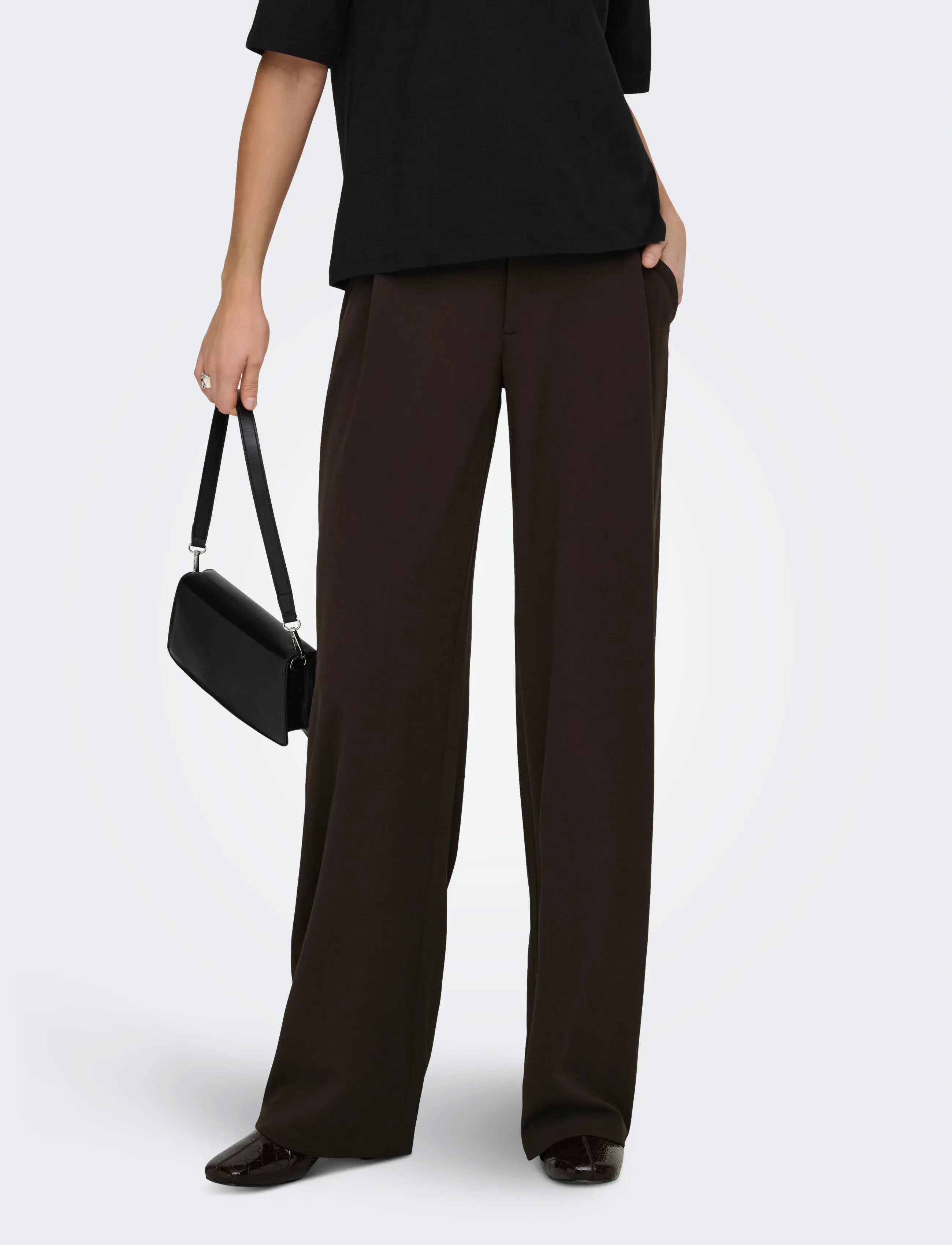 JDY Jdygeggo Life Occasion Pant Jrs Noos, M x 32, Brown, Bukser > Lige Ben, Dame