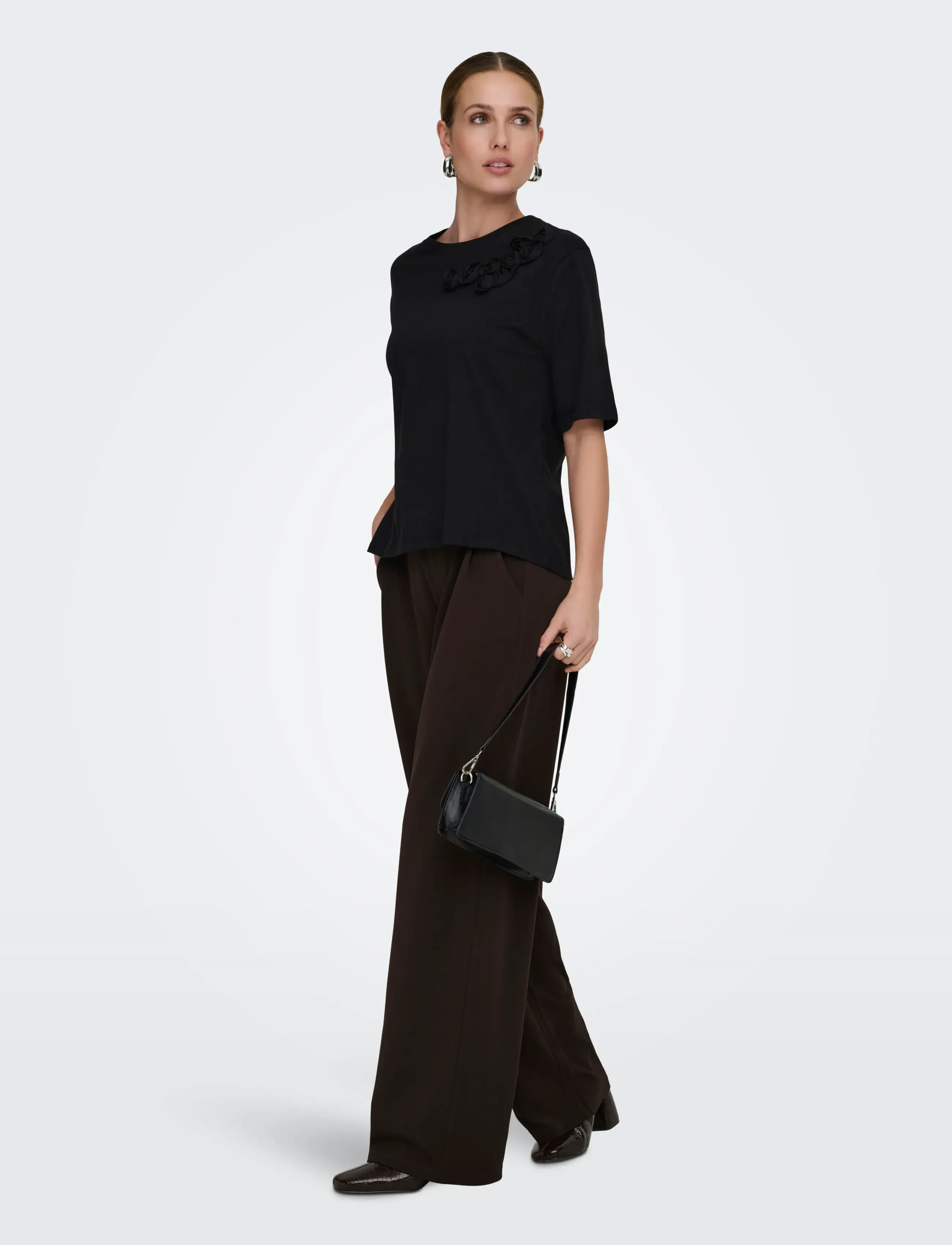 JDY - JDYGEGGO LIFE OCCASION PANT JRS NOOS - bukser med lige ben - chocolate torte - 4