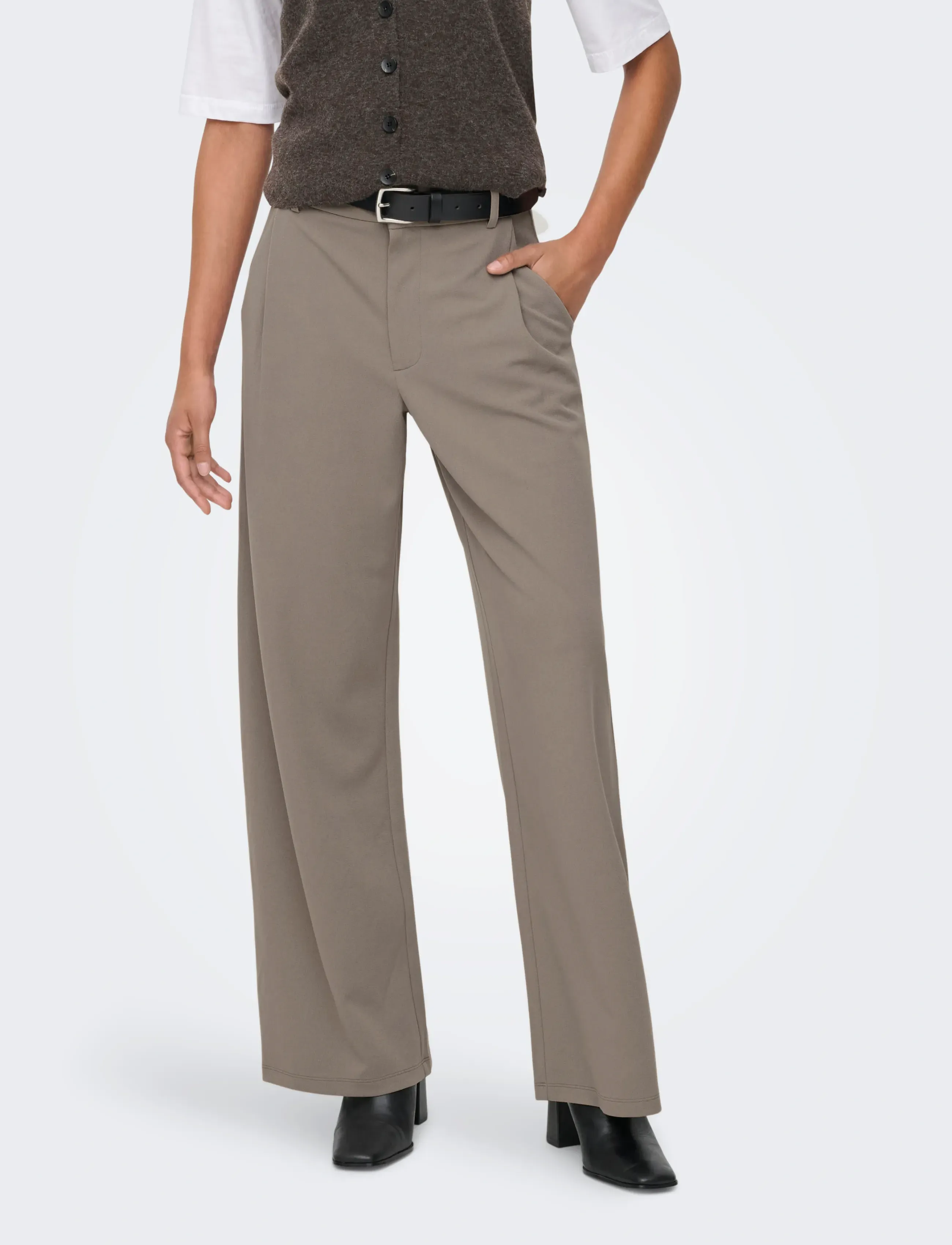 JDY Jdygeggo Life Occasion Pant Jrs Noos, XL x 34, Brown, Bukser > Lige Ben, Dame