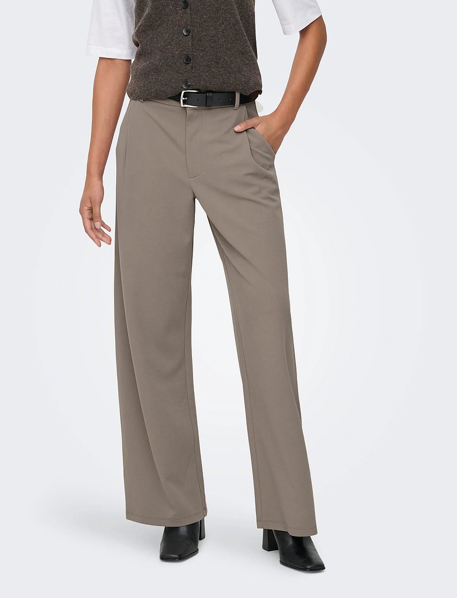 JDY - JDYGEGGO LIFE OCCASION PANT JRS NOOS - pantalons droits - driftwood - 0