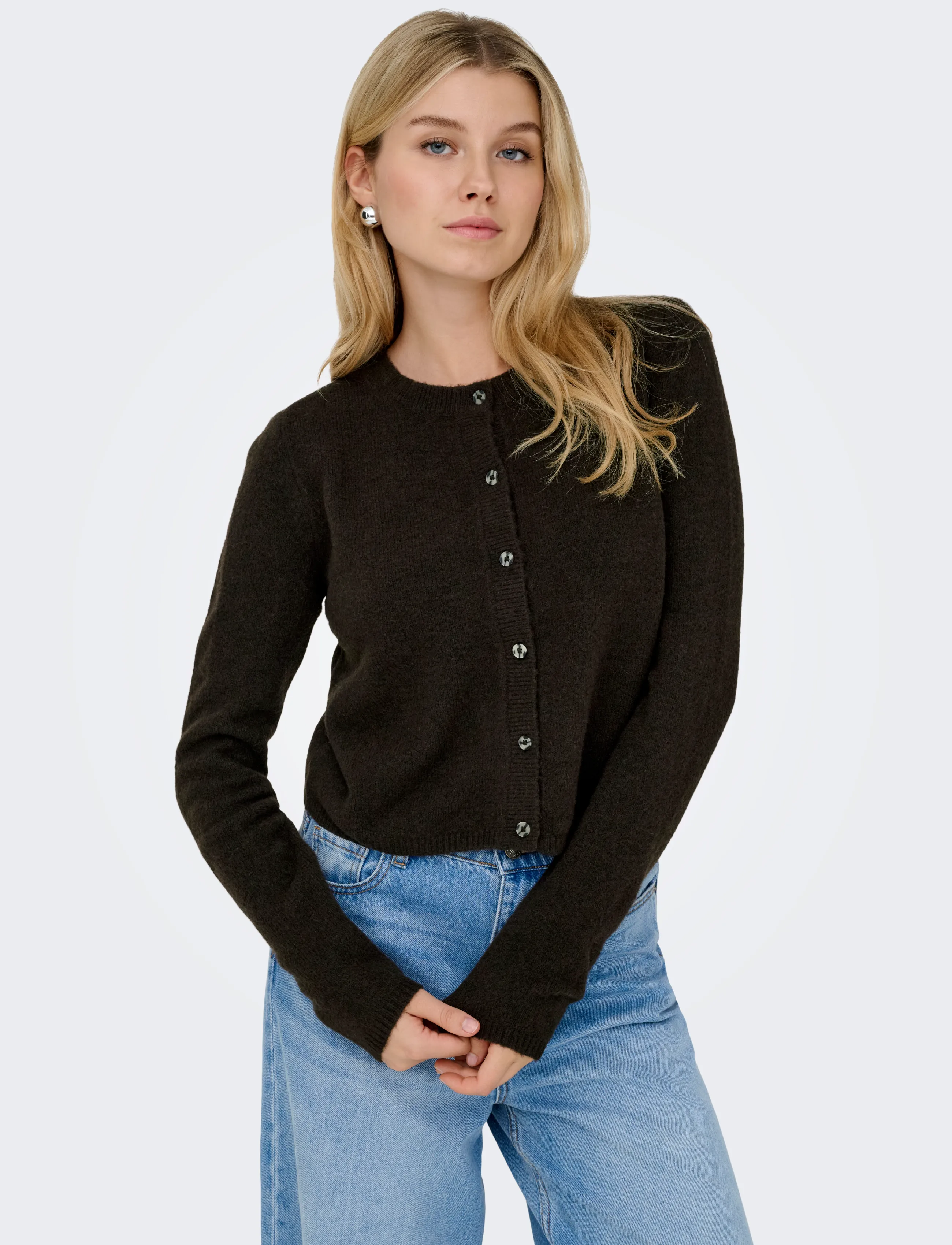 JDY - JDYCHLOE L/S CARDIGAN KNT NOOS - strickjacken - chocolate torte - 5