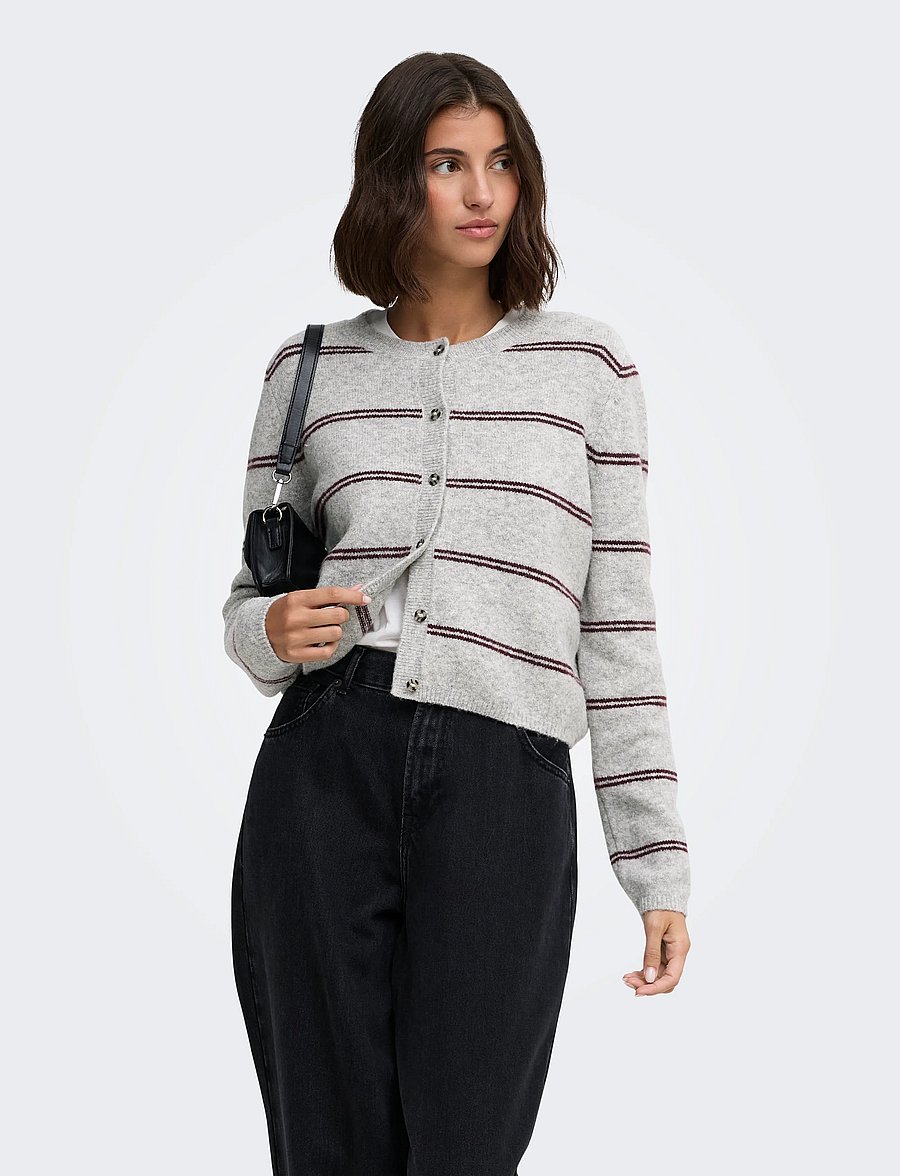 JDY - JDYCHLOE L/S CARDIGAN KNT NOOS - cardigans - light grey melange - 0