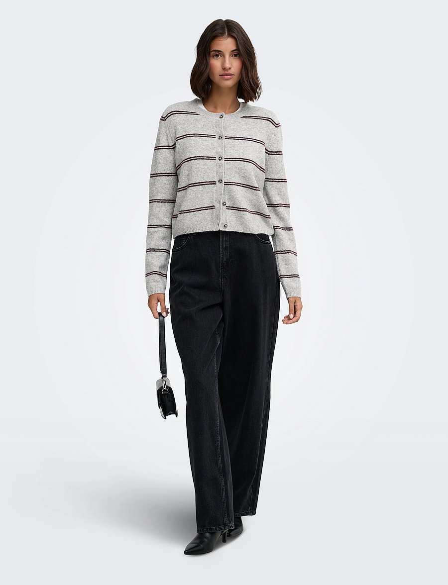 JDY - JDYCHLOE L/S CARDIGAN KNT NOOS - cardigans - light grey melange - 4