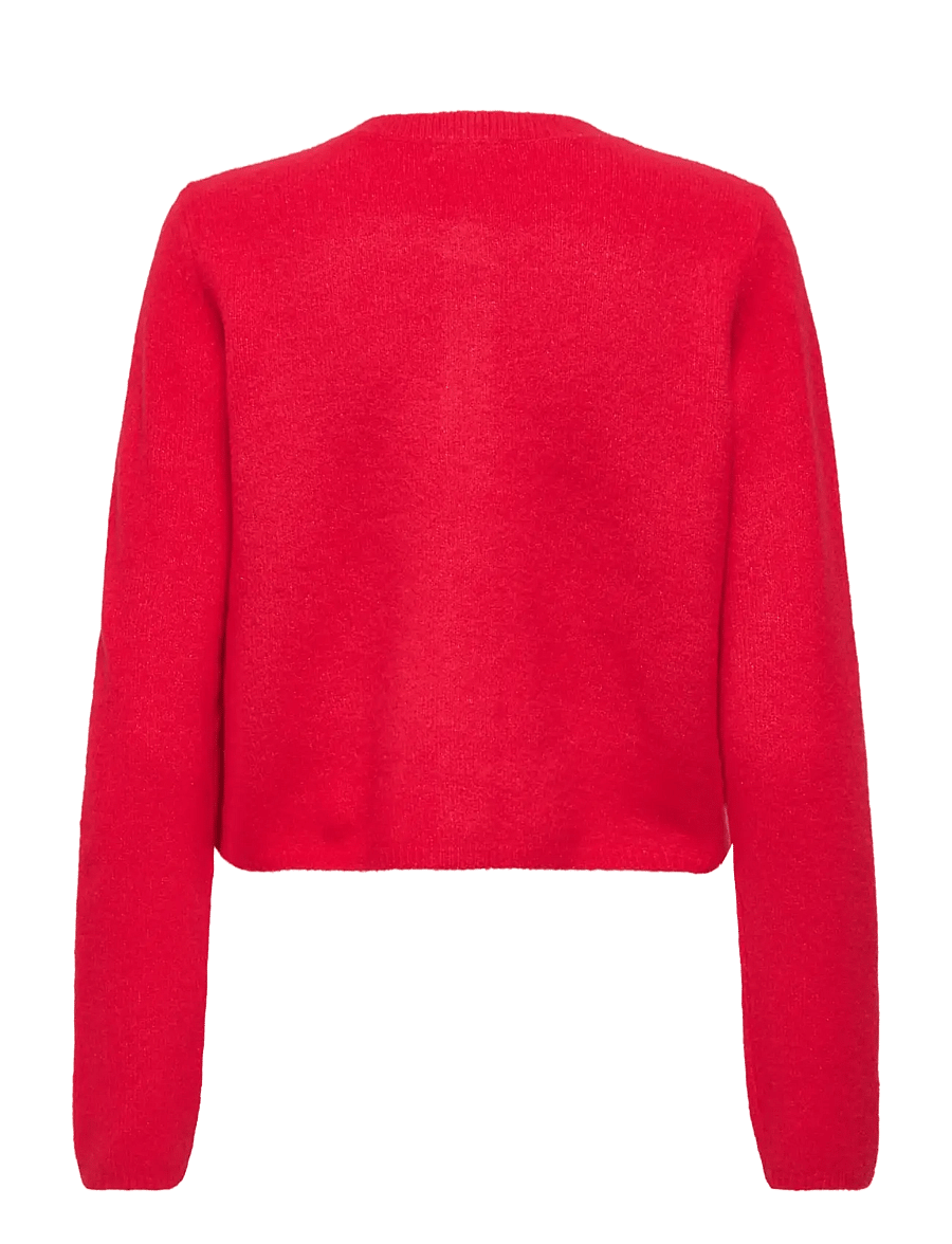 JDY - JDYCHLOE L/S CARDIGAN KNT NOOS - cardigans - racing red - 1