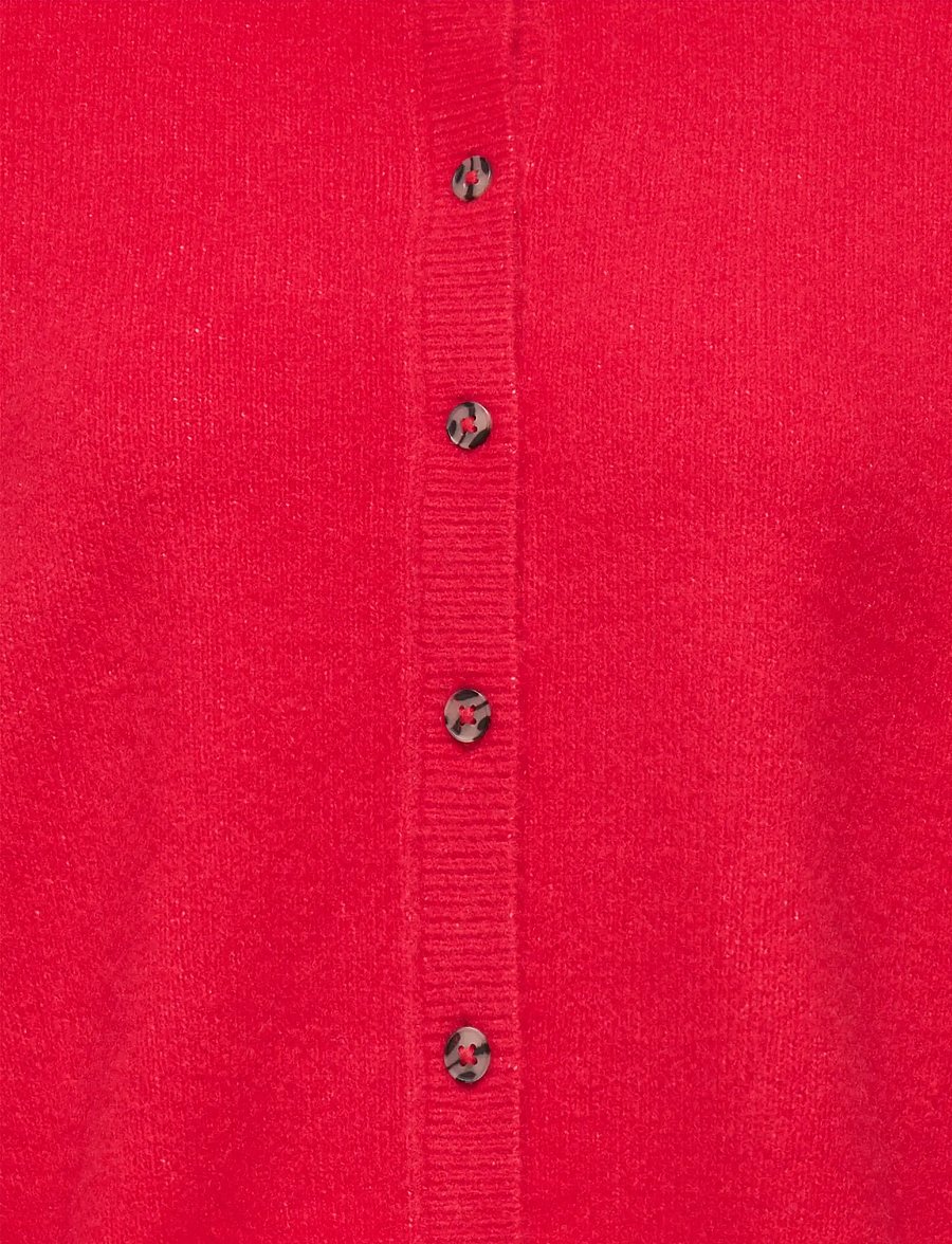 JDY - JDYCHLOE L/S CARDIGAN KNT NOOS - cardigans - racing red - 2