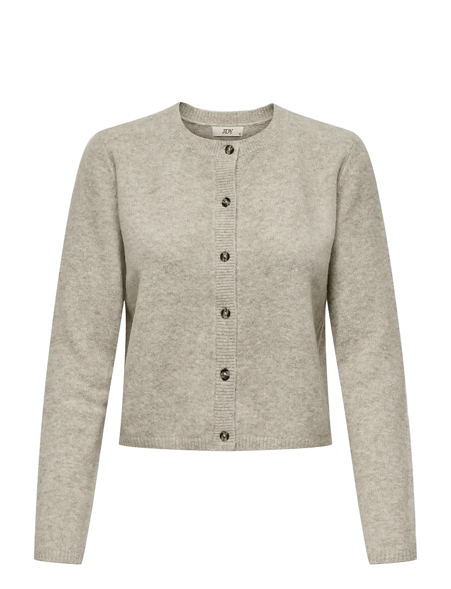 JDY - JDYCHLOE L/S CARDIGAN KNT NOOS - gilets - turtledove - 1
