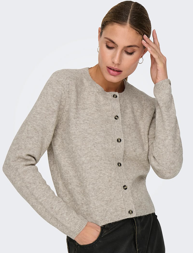 JDY - JDYCHLOE LIFE L/S CARDIGAN KNT NOOS - cardigans - turtledove - 4