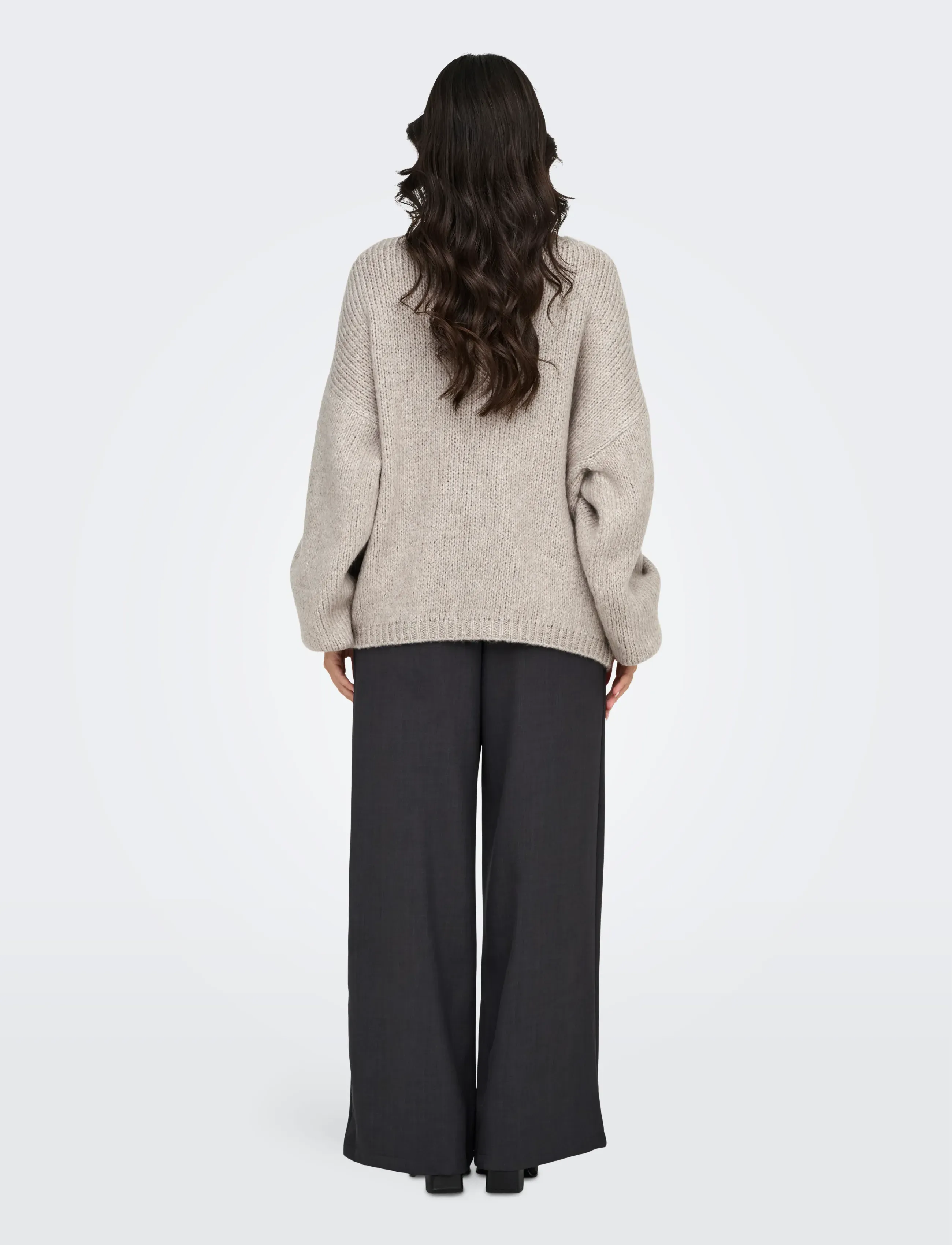 JDY - JDYDINEA L/S REVERSIBLE PULLOV. KNT NOOS - chateau gray - 3