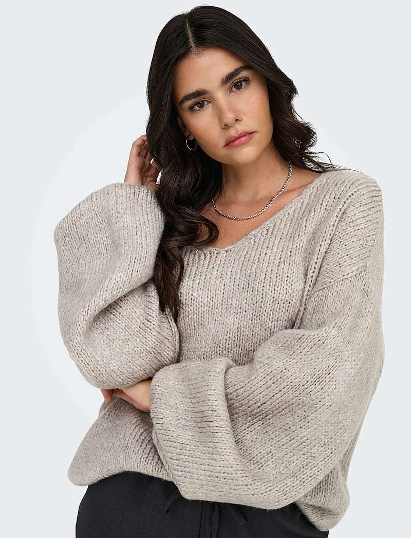JDY - JDYDINEA L/S REVERSIBLE PULLOV. KNT NOOS - chateau gray - 5
