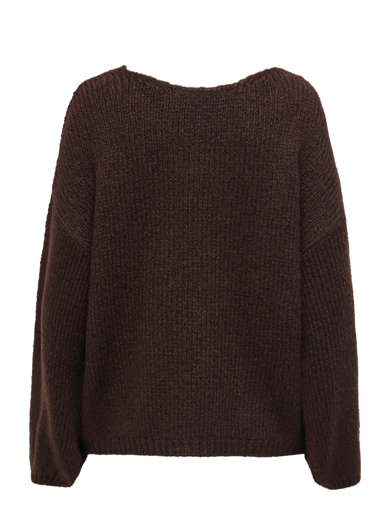 JDY - JDYDINEA L/S REVERSIBLE PULLOV. KNT NOOS - striktrøjer - chocolate torte - 2